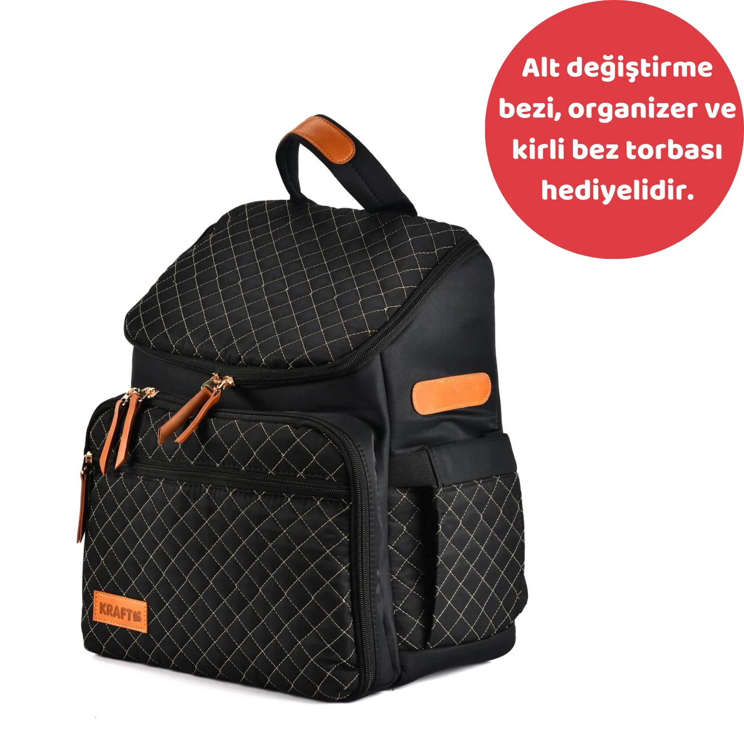Kraft Diamond Anne Bebek Bakım Çantası Siyah