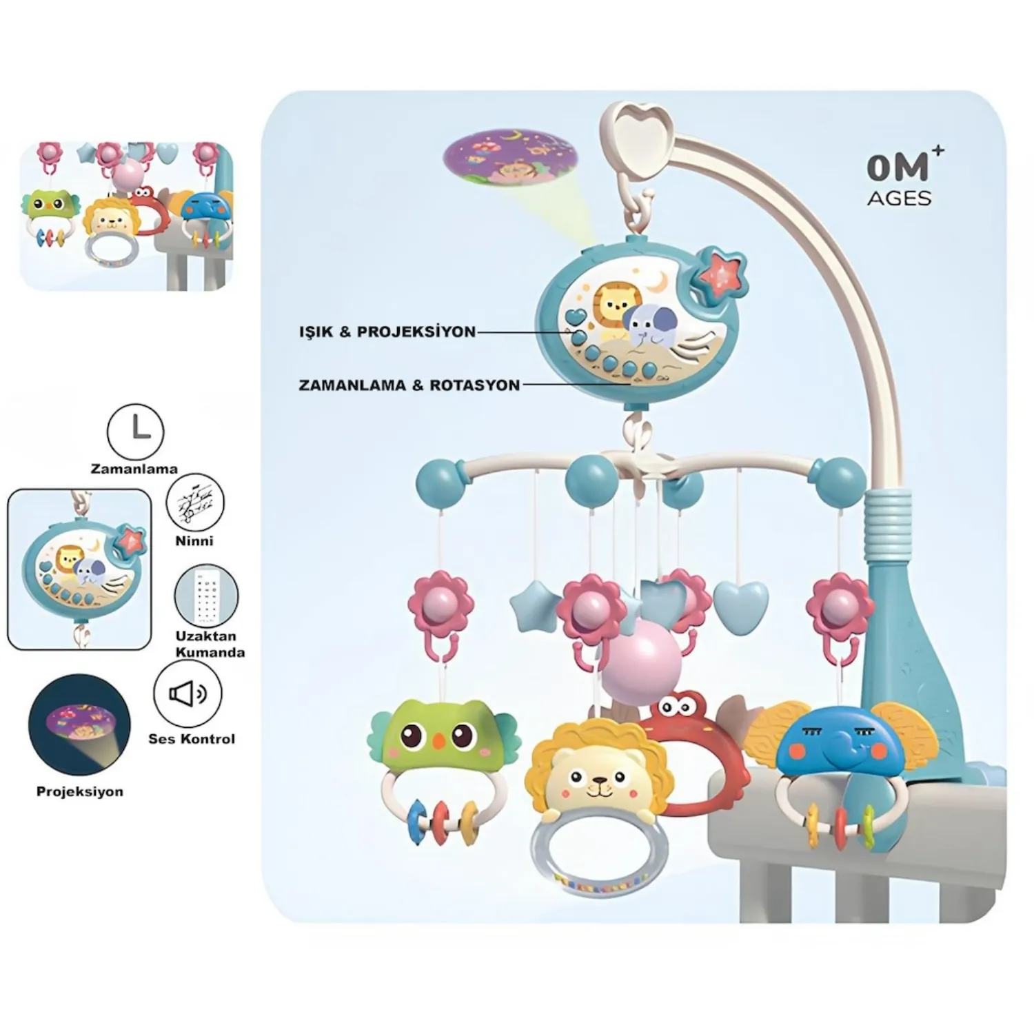Vardem Işıklı Müzikli Bebek Dönencesi Vardem Işıklı Müzikli Bebek Dönencesi