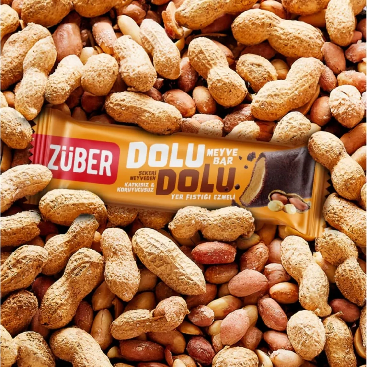 Züber Dolu Dolu Meyve Bar Yer Fıstığı Ezmeli 30 gr.