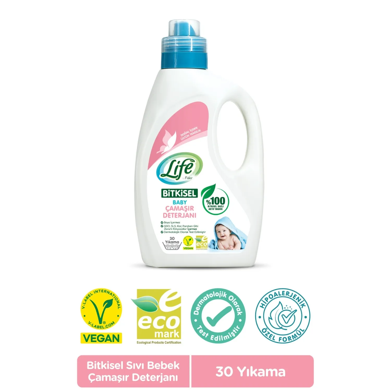 Life by Fakir Baby Bitkisel Bazlı Sıvı Çamaşır Deterjanı 1500 ml Life by Fakir Baby Bitkisel Bazlı Sıvı Çamaşır Deterjanı 1500 ml