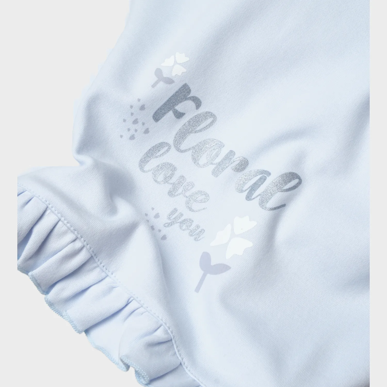 Bibaby Organik Battaniye Love Floral Ekru - Lila