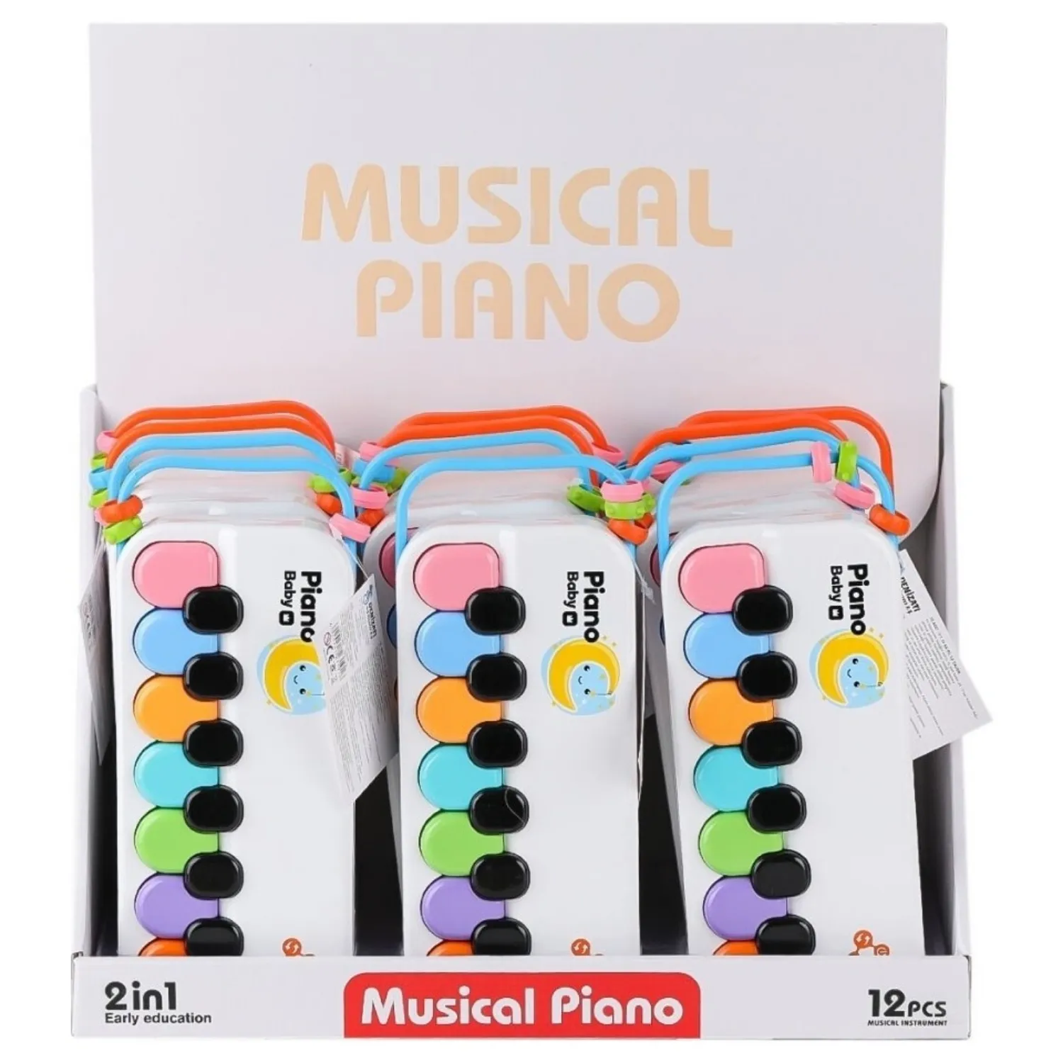 Dısplayde Renkli Beyaz Piano