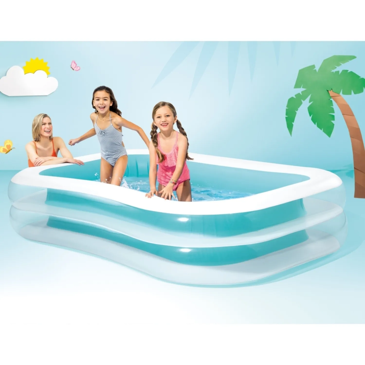 Intex Dış Bölme Şeffaf Aile Havuzu 262x175x56 cm