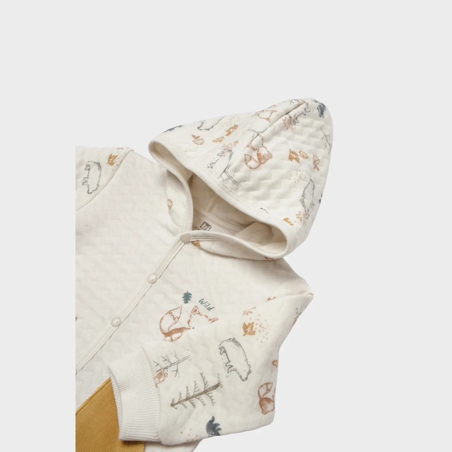 Bibaby Sweatshirt Wild Forest Cardigan Hardal - Bej