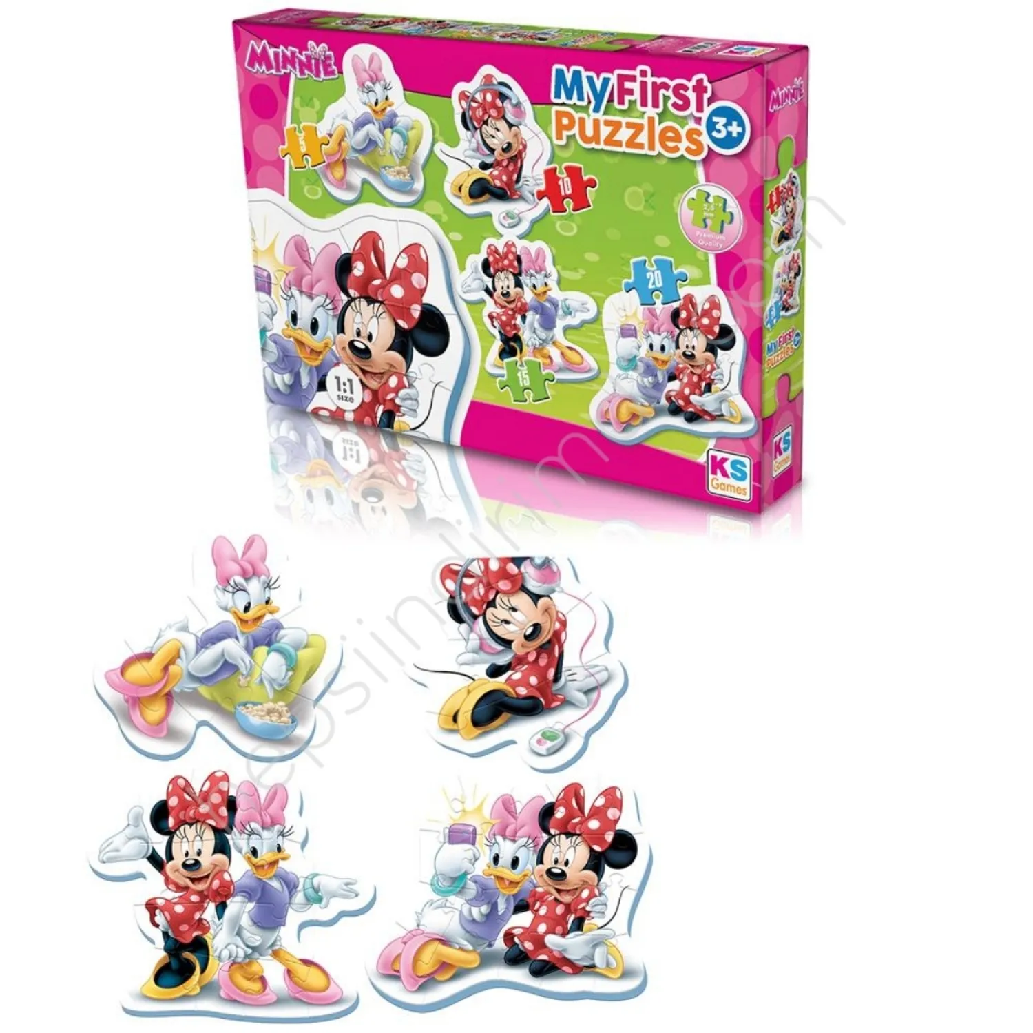 Ks Games Minnie Mouse MyFirst Cut Out Puzzles 4in1