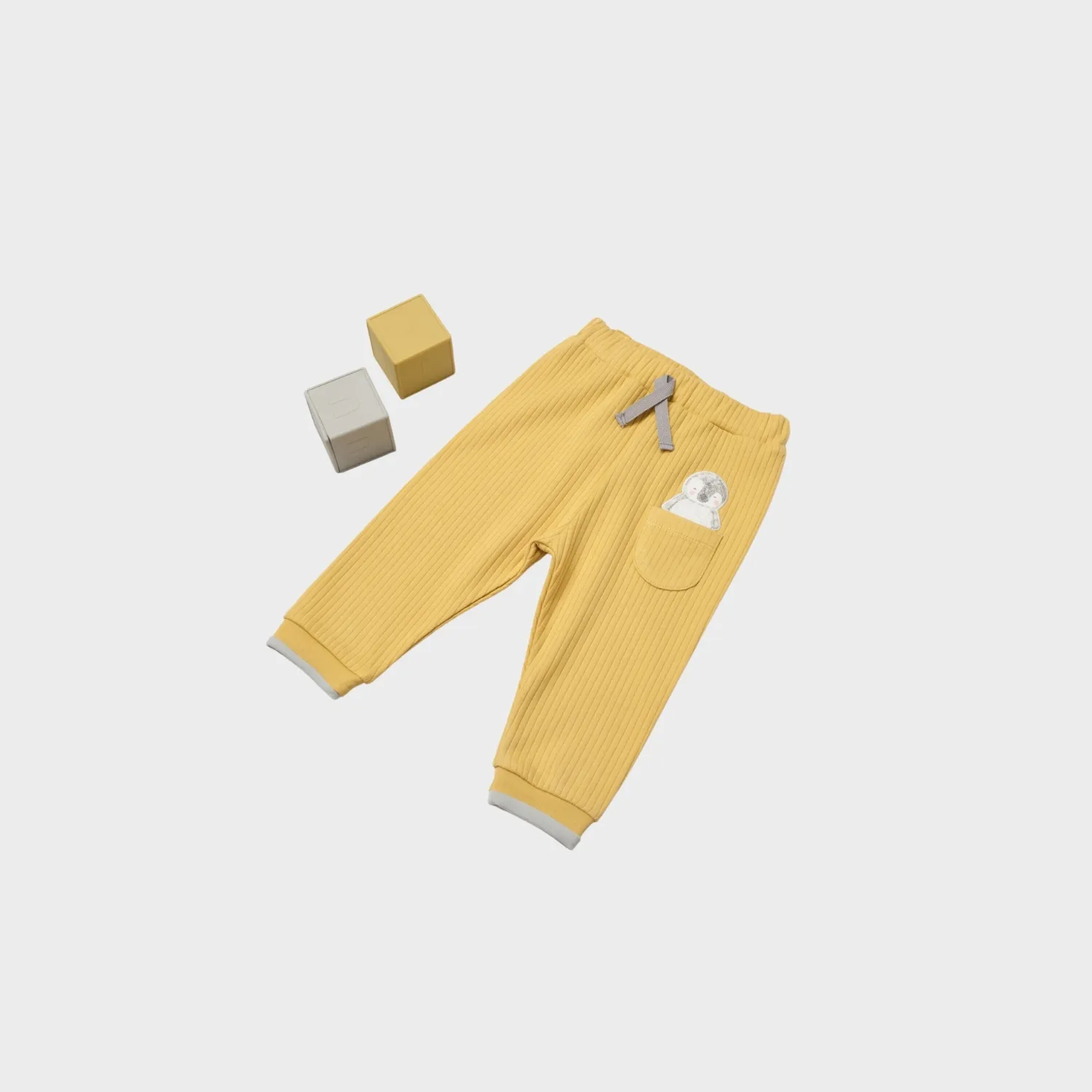 Bibaby Organik Pantolon Penguin Club Ekru - Gri