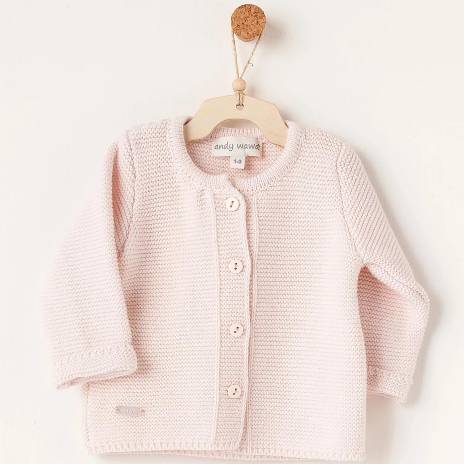 Andy Wawa Ceket Triko Basic  Pembe