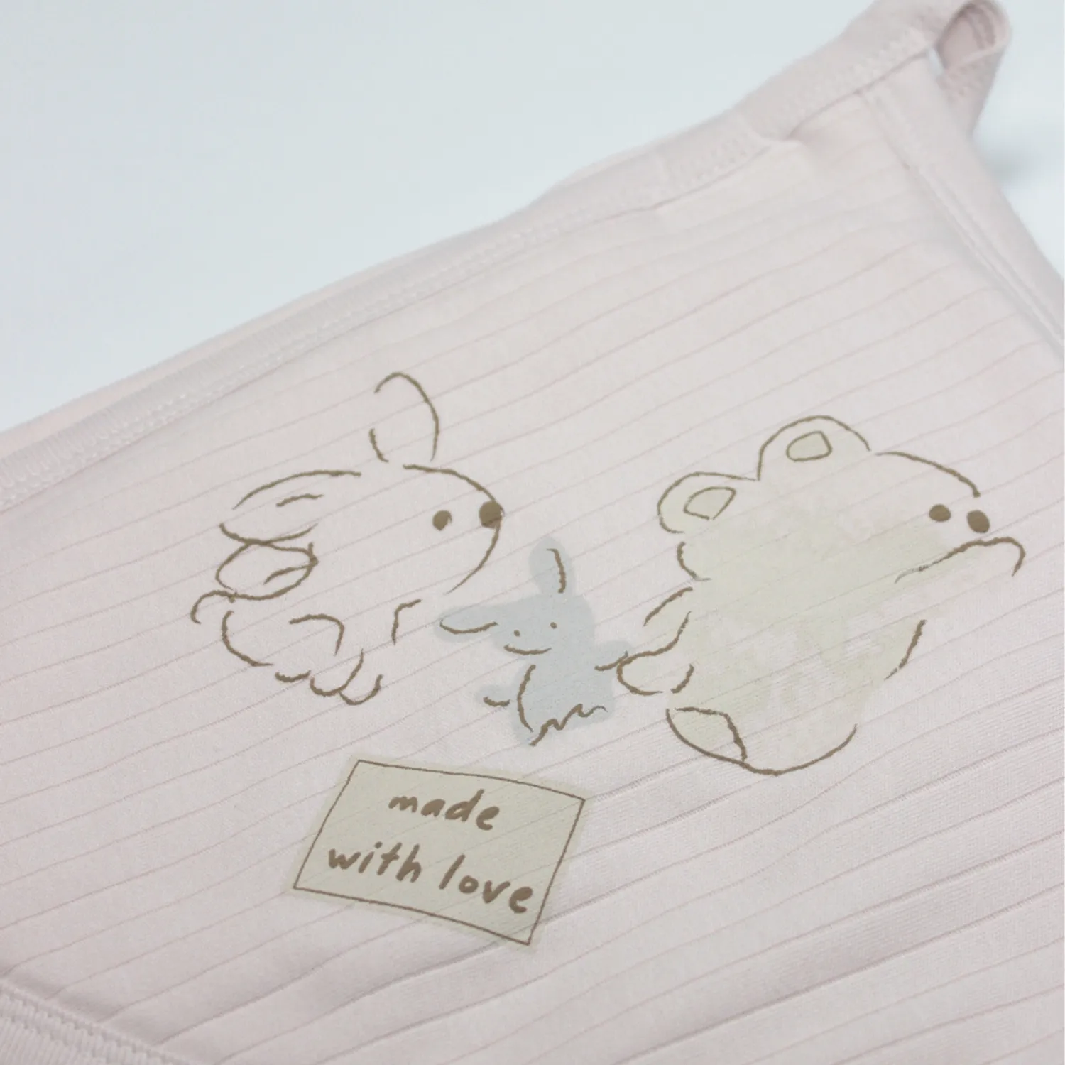 Bistyle Havlu Love You Family 85x90cm Pudra - Ekru