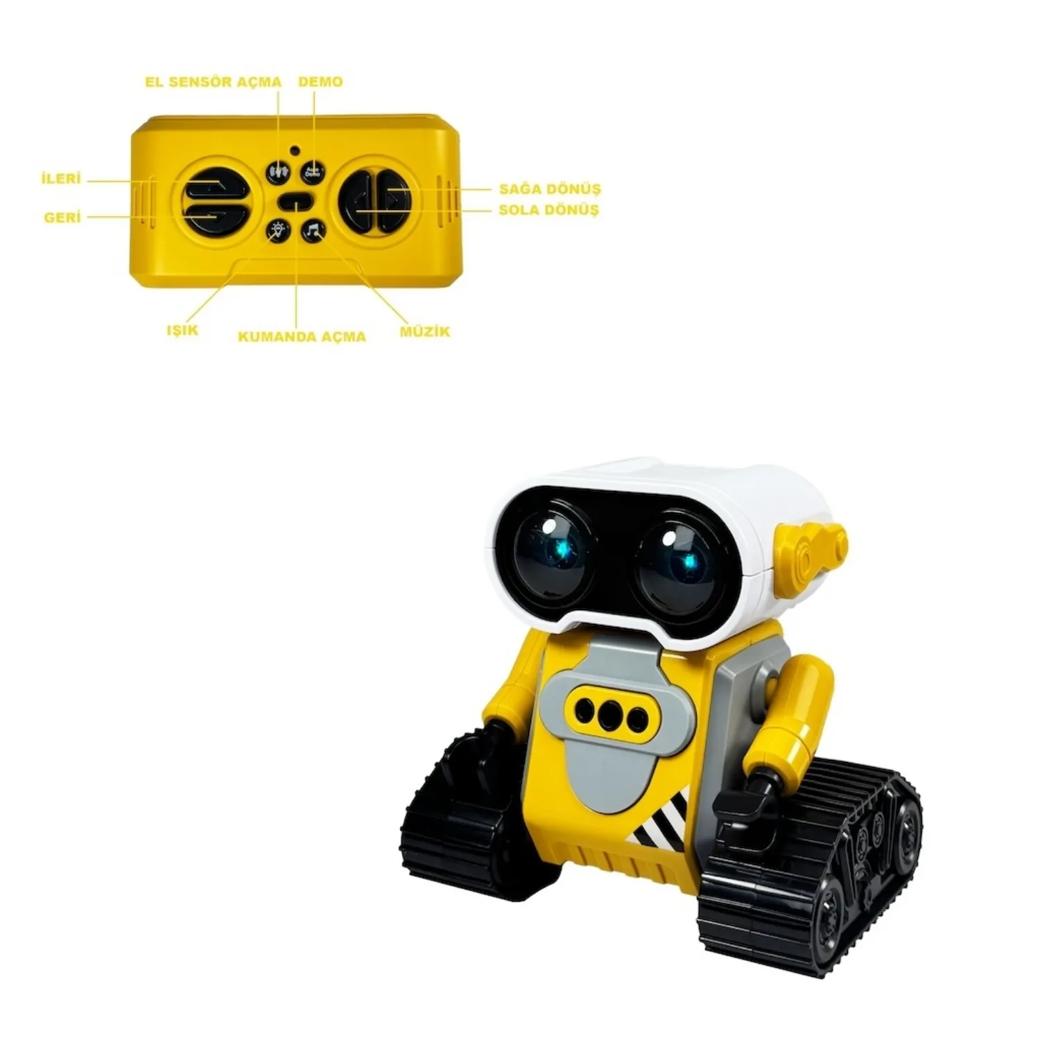 Vardem Uzaktan Kumandalı Full Fonksiyon Şarjlı 2.4G Robot-Araba