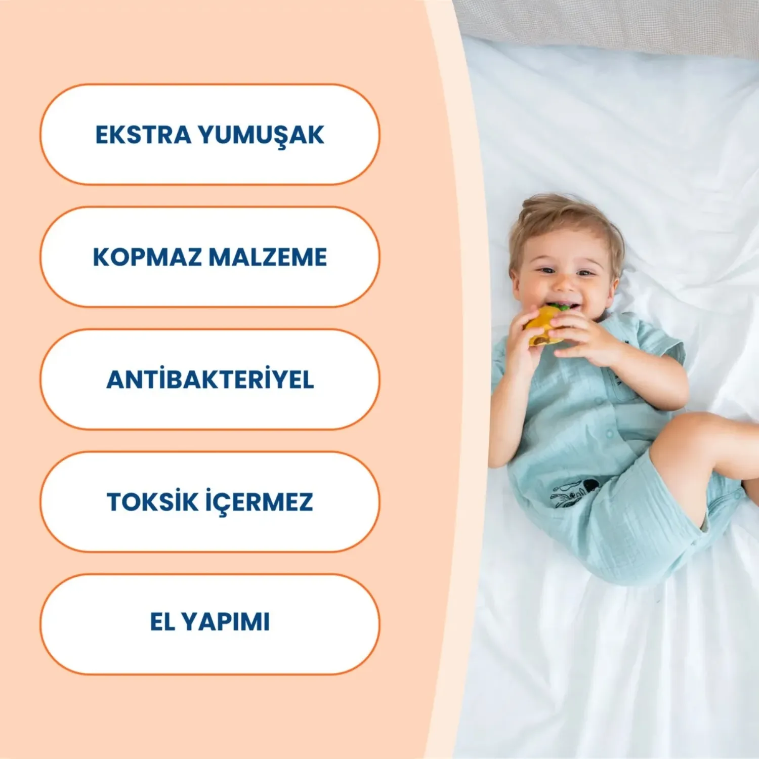 Hubble Doğal Bebek Diş Kaşıyıcı Ve Oyuncağı Kurbağa