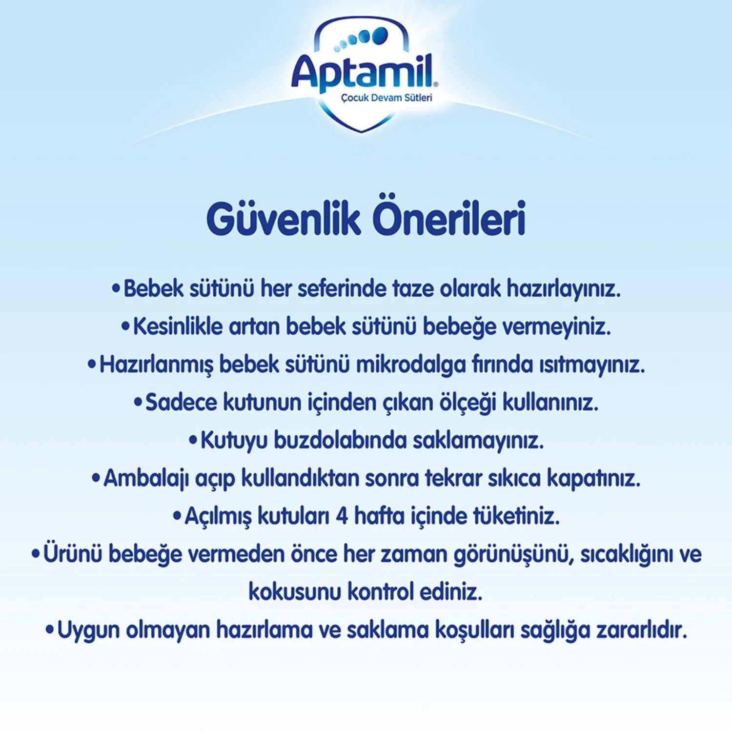 Aptamil 1 Devam Sütü 800 Gr