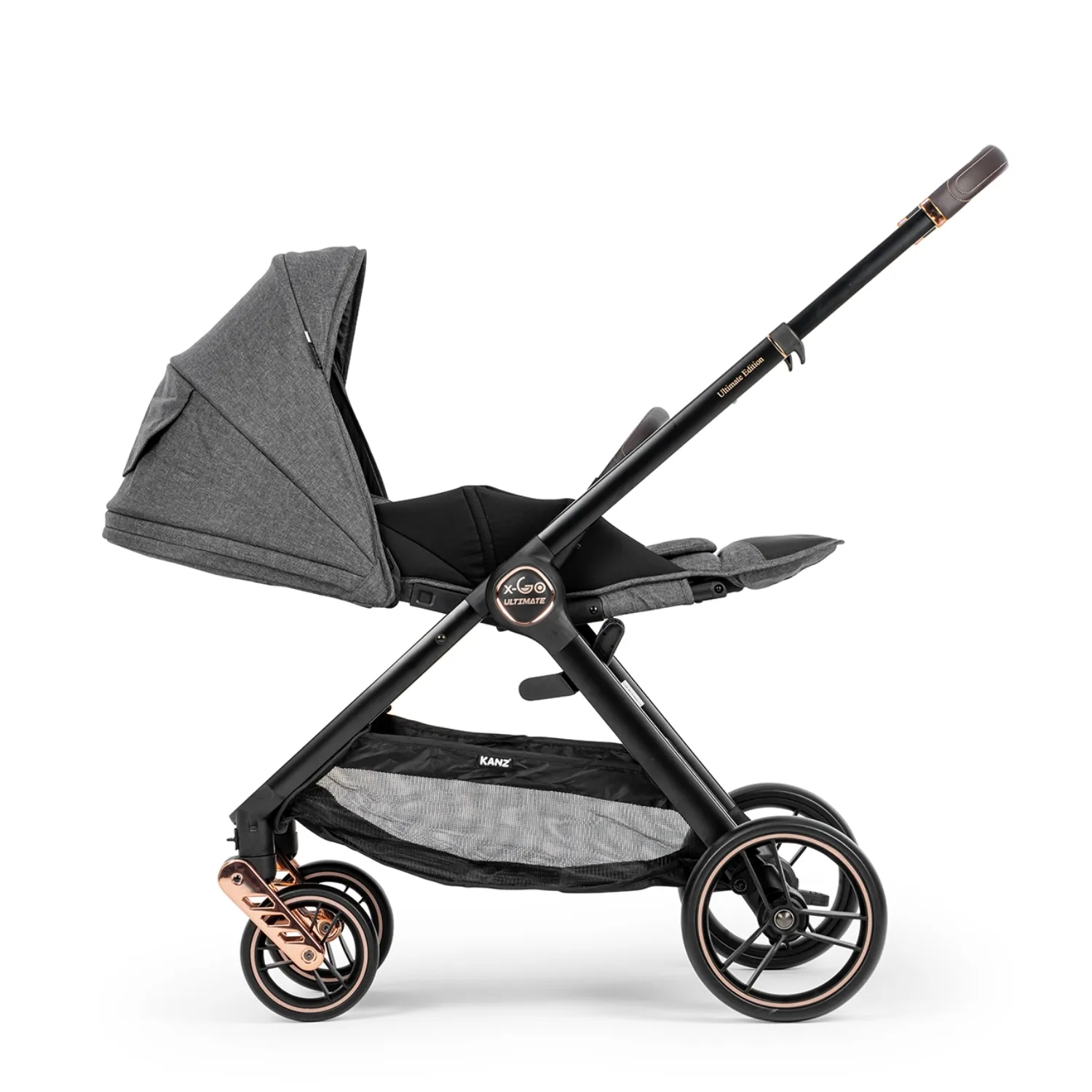 Kanz X-Go Ultimate Travel Sistem Bebek Arabası Rose Gold Gri