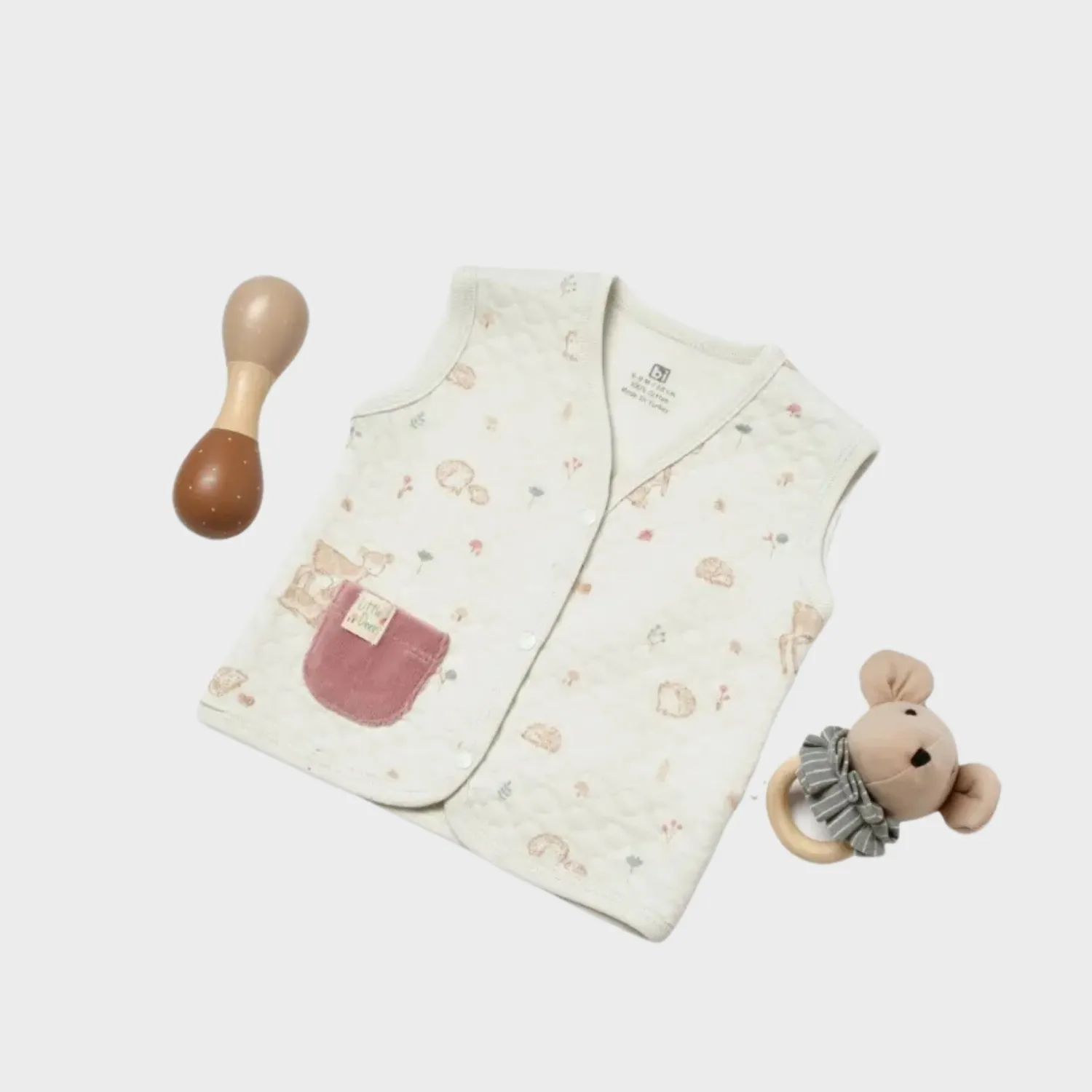 Bibaby Yelek Little Deer Mint - Powder