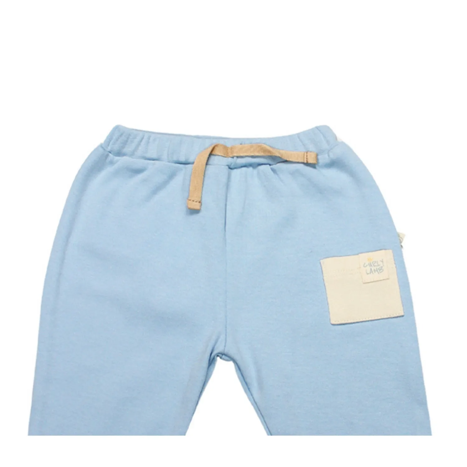Bistyle Pantolon Patiksiz Curly Lamb Bej - Mavi - Ekru