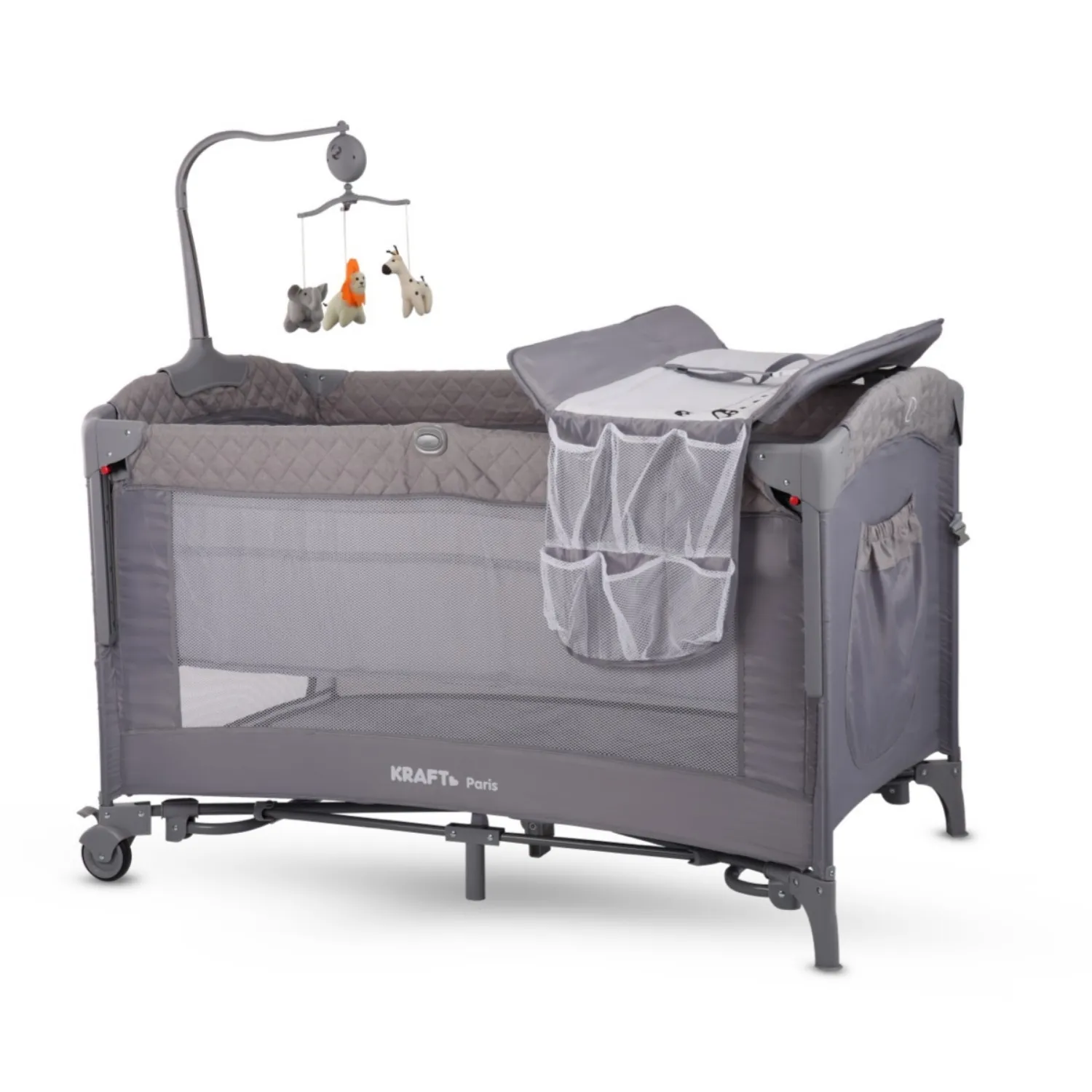 Kraft Paris Anne Yanı Oyun Parkı 70x120 cm Dark Grey