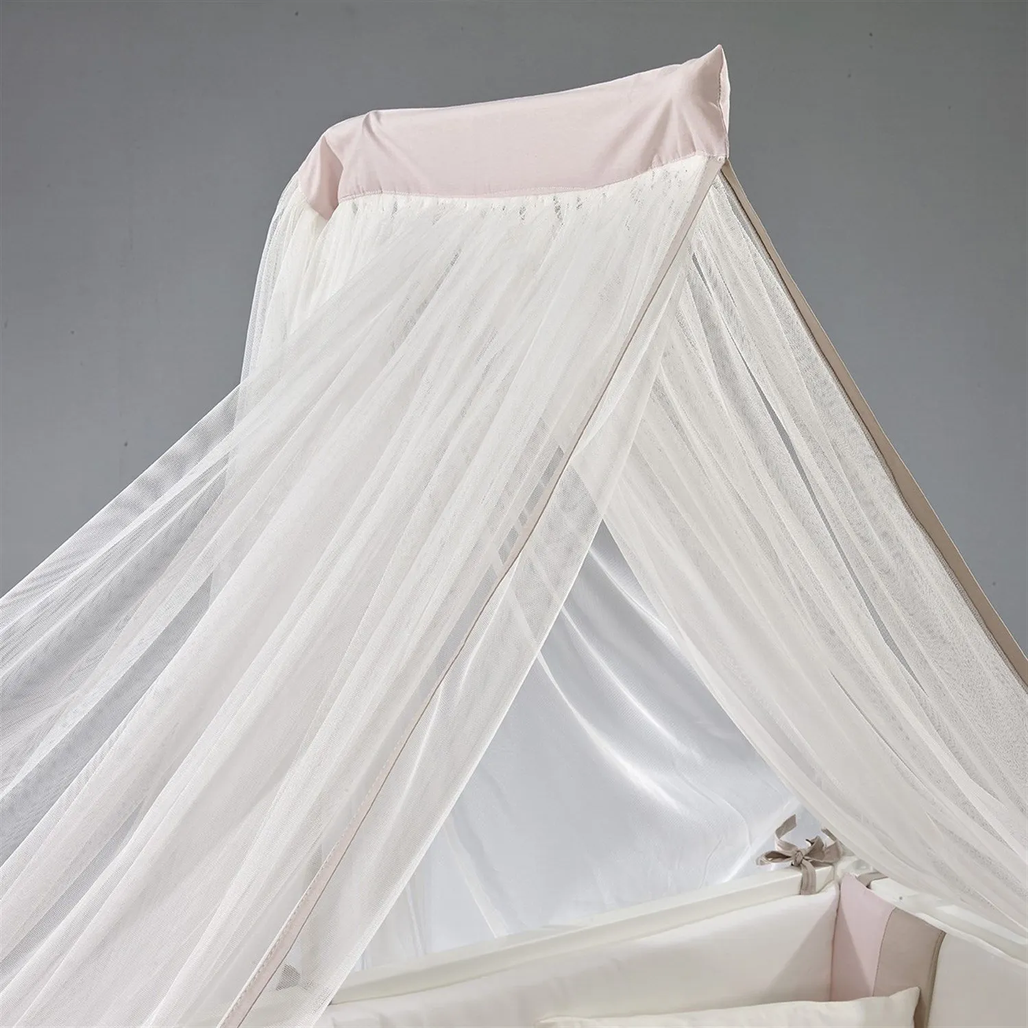 Meltem Kids Kral Beşik 60x120 cm Beyaz-Prety Pudra