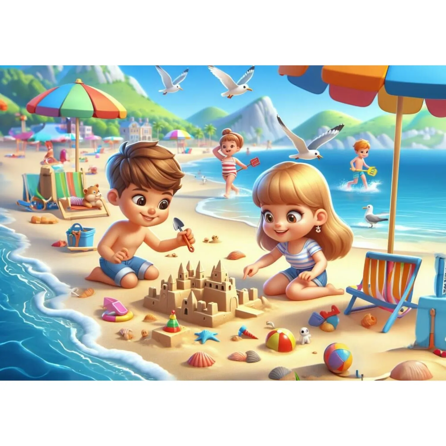 Art Çocuk Plaj Keyfi 100 Parça Puzzle