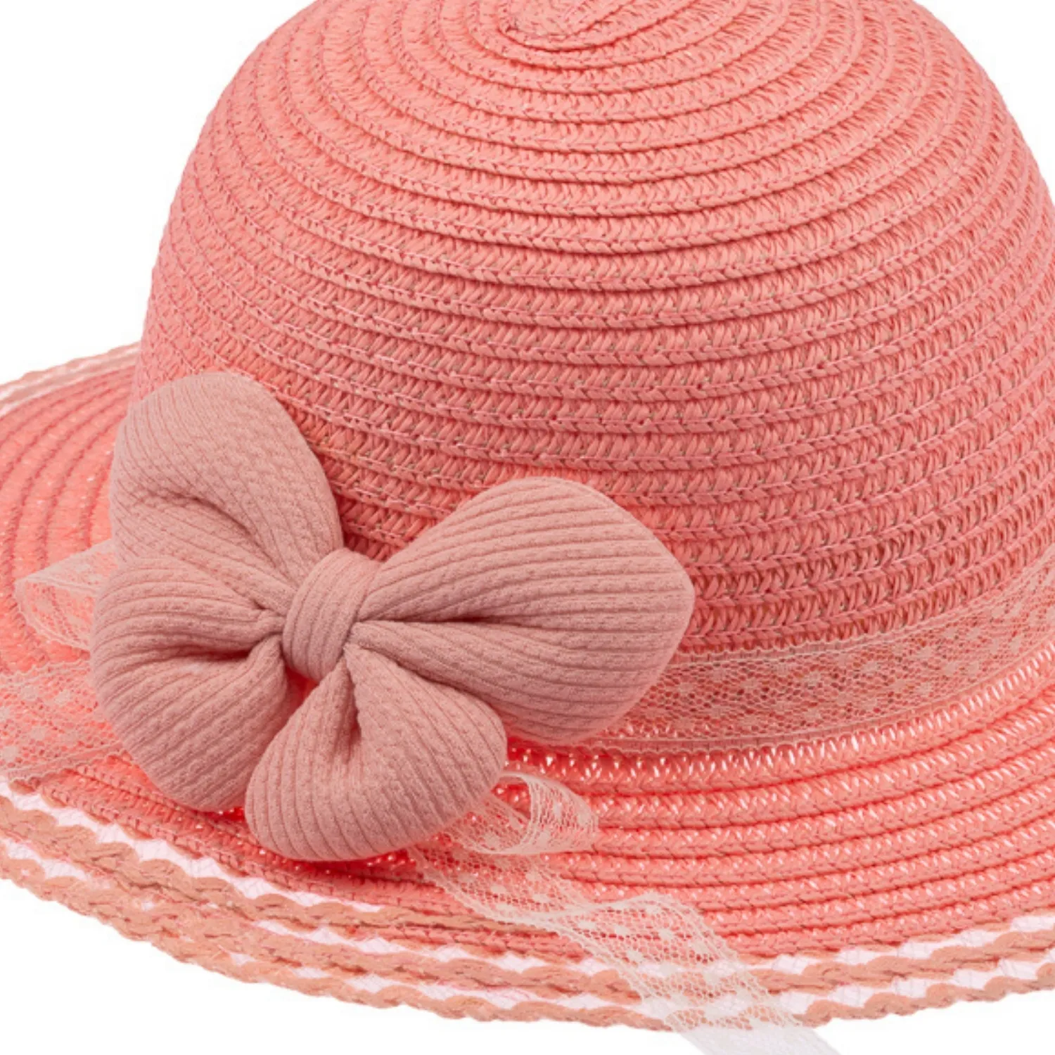 Kitti Şapka Hasır 1-3Yaş Orta Pembe Asortili