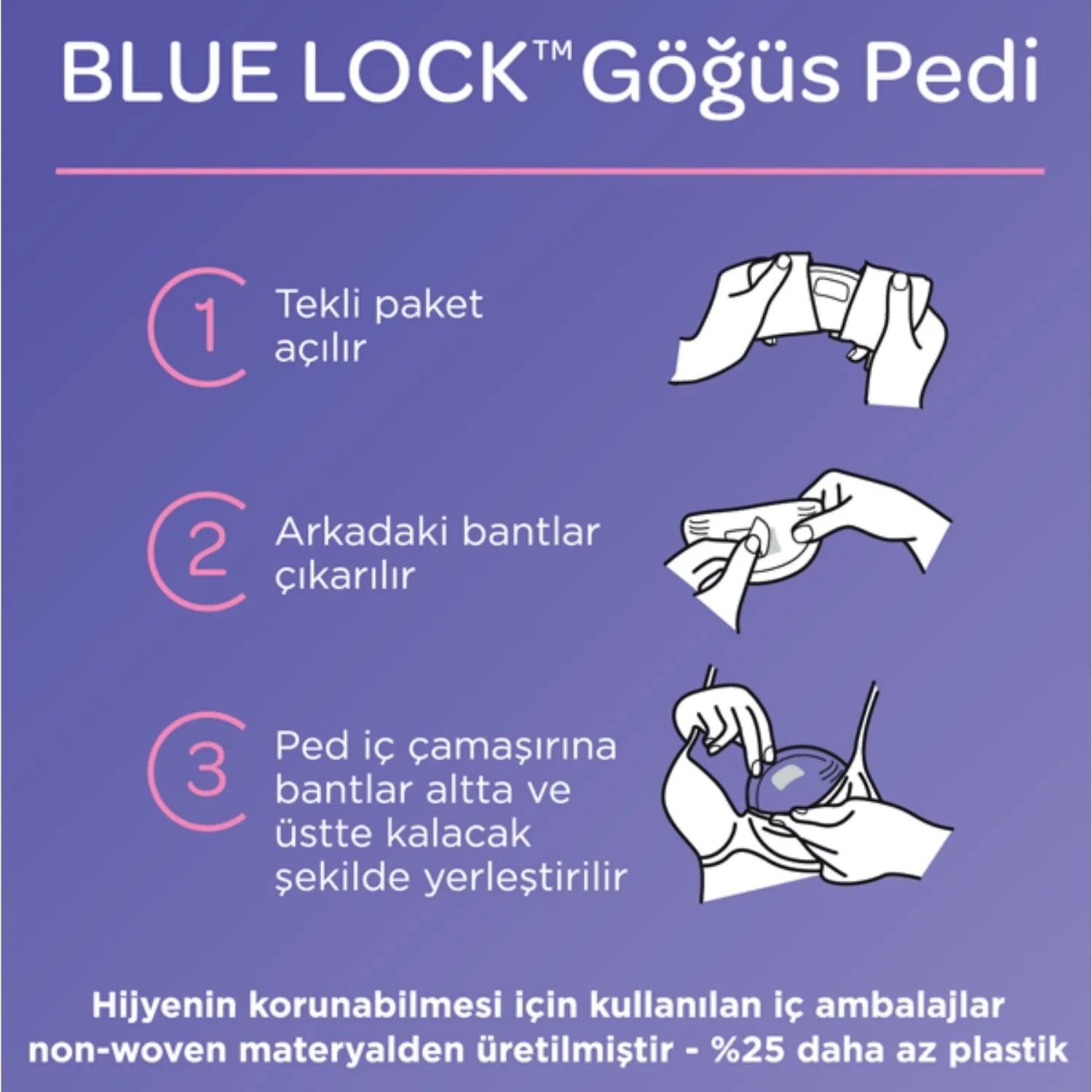 Lansinoh Blue Lock Göğüs Pedi 60lı