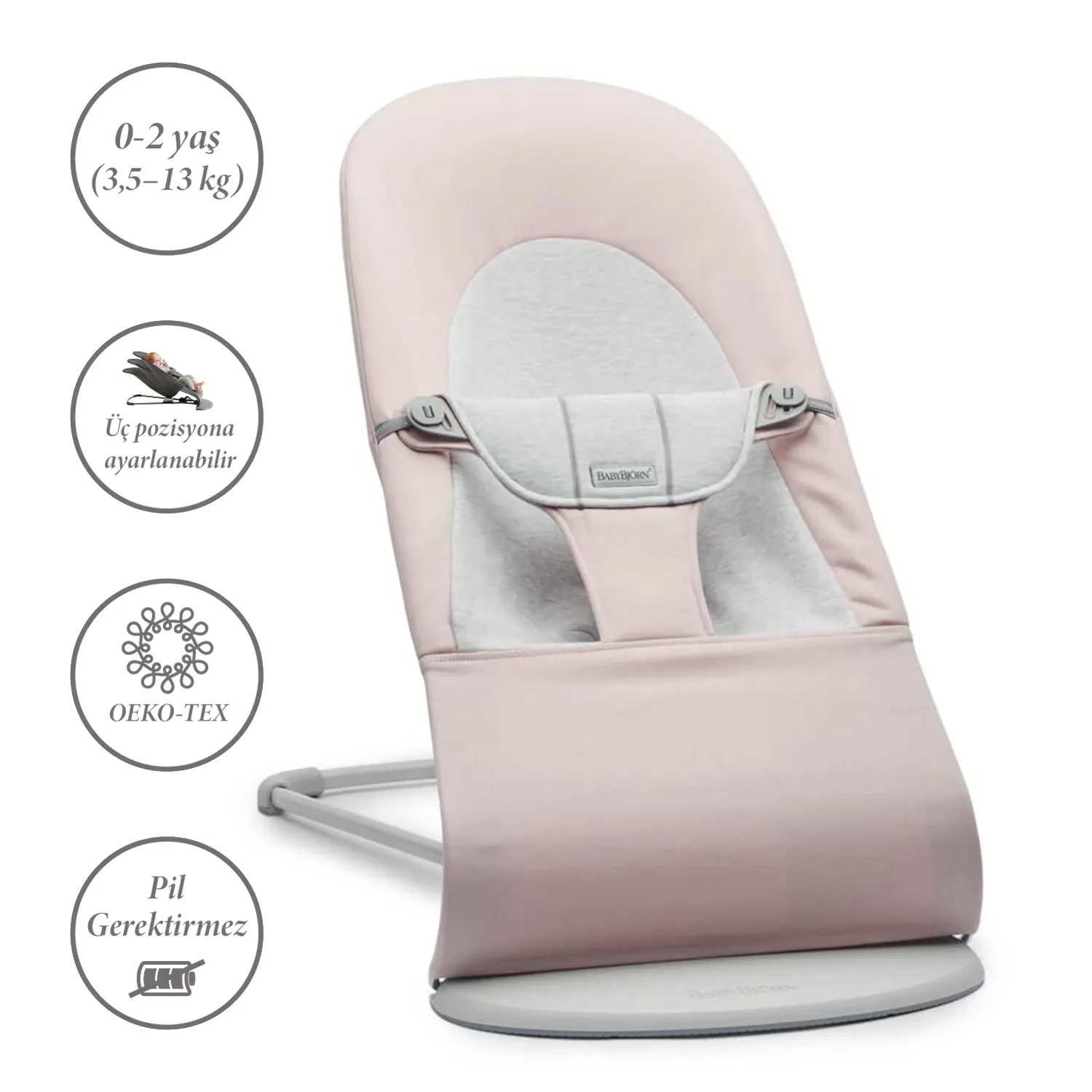 Babybjörn Balance Soft Ana Kucağı Cotton Jersey Light Pink-Grey