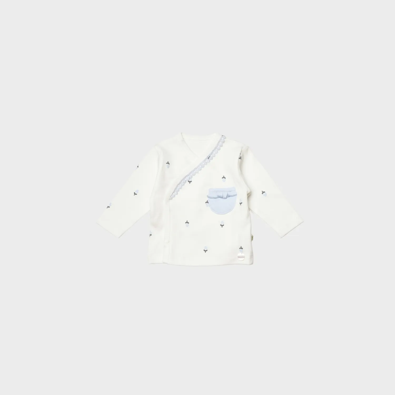 Bibaby Organik Zıbın Takımı 3lü Love Floral Baby Ekru - Lila