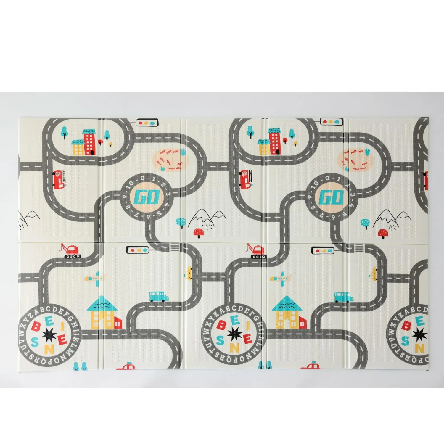 Coolmats Araba Yarışı Katlanabilir Oyun Matı 200x130x1 cm