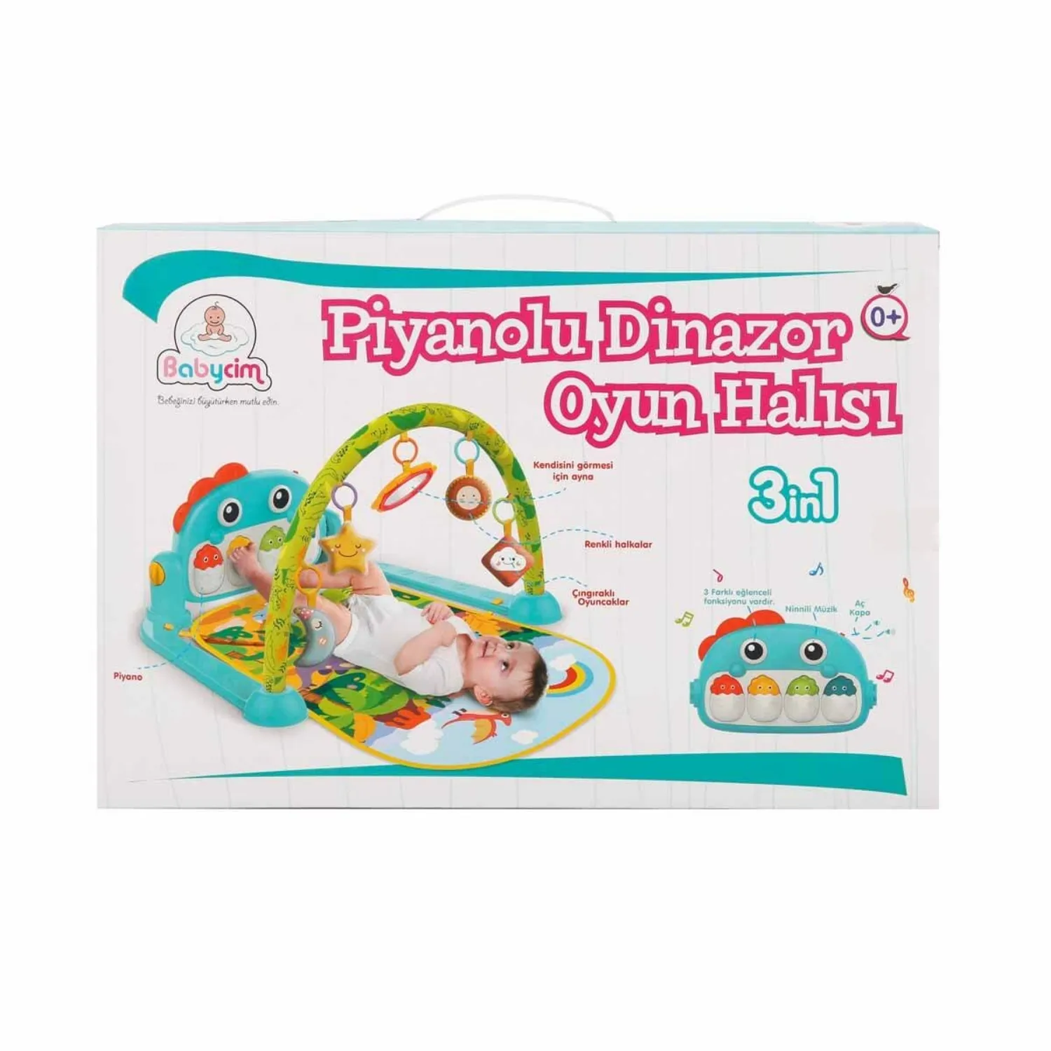 Babycim Dinozor Piyanolu Oyun Halısı