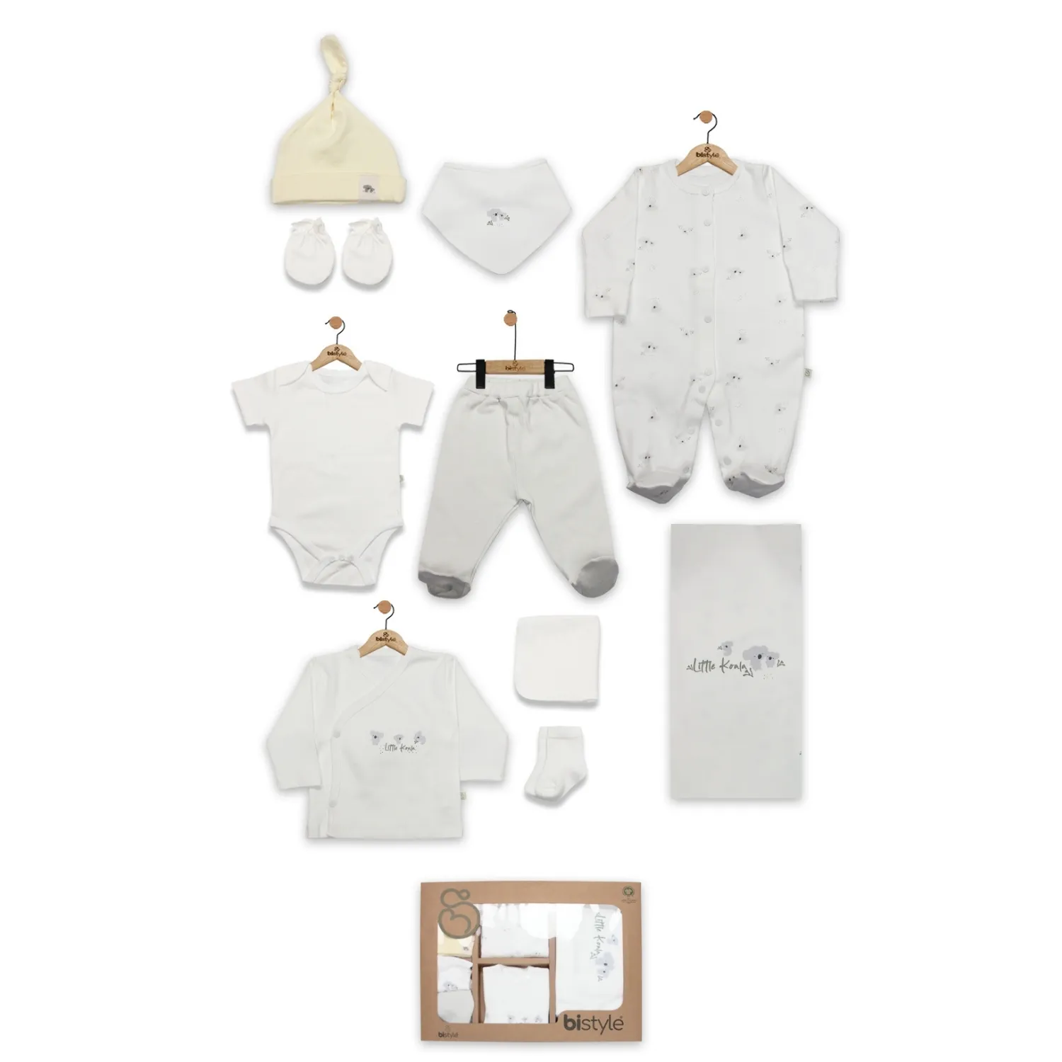 Bistyle Hastane Çıkışı 10lu Little Koala Gri - Sarı - Ekru
