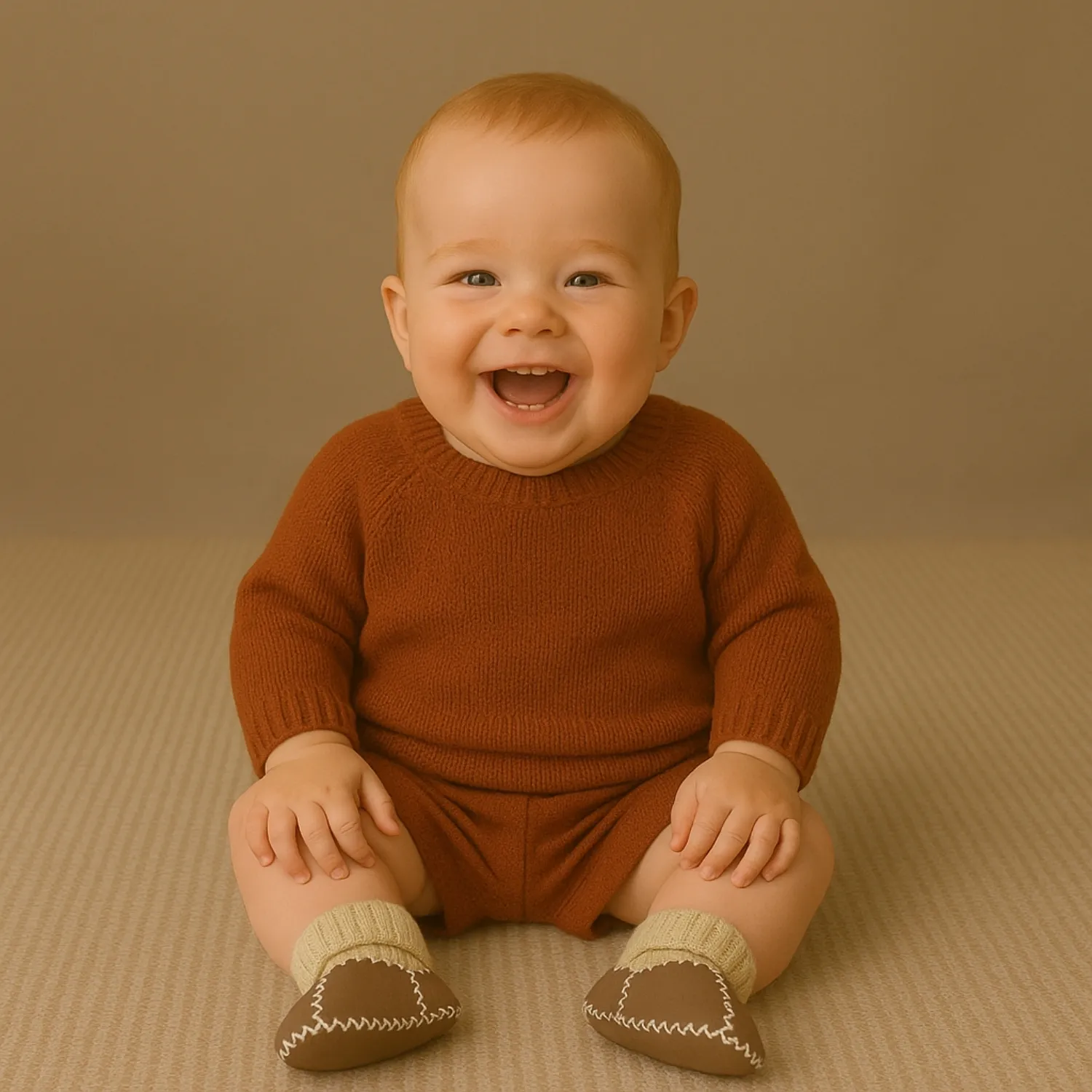 Angeltouch Bebe Patik Deri Lüx Sütlü Kahve