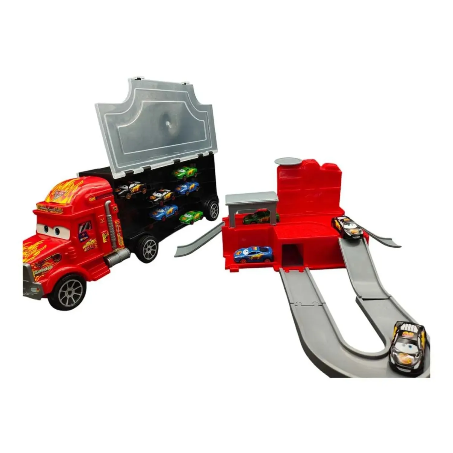 Toysan Bıg Truck Racer Garaje 10 Metal Cars