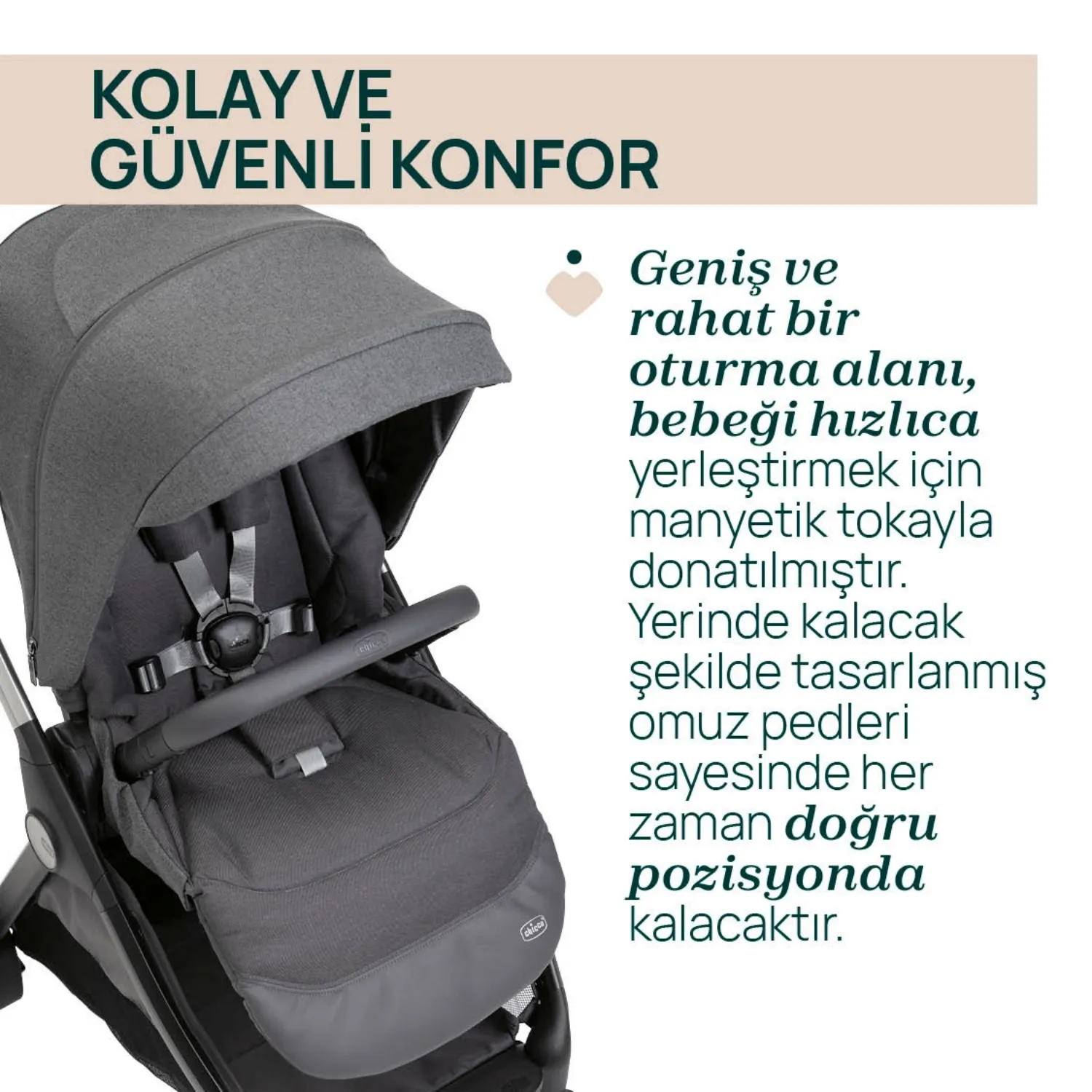 Chicco Bellagio Bebek Arabası Black Satin