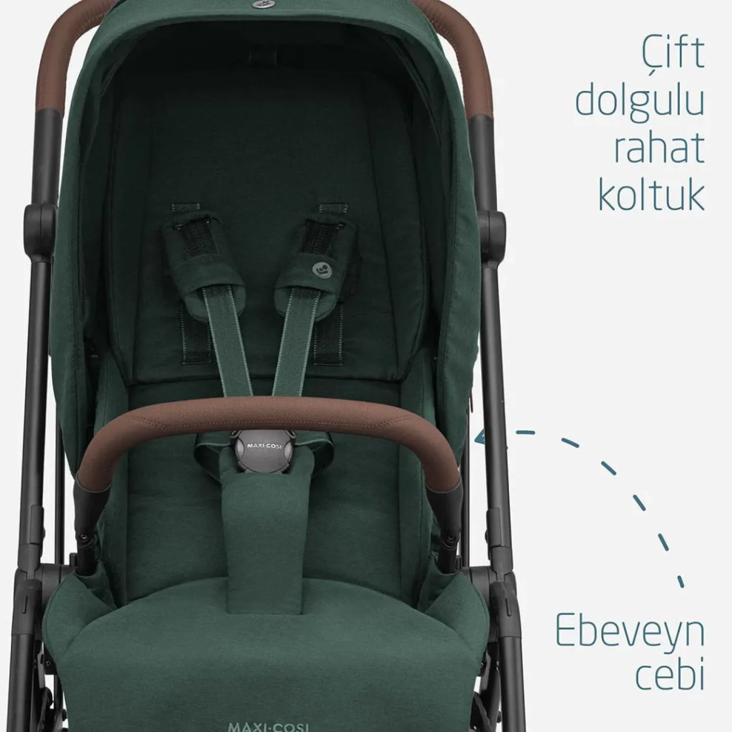 Maxi Cosi Leona2 Çift Yönlü Bebek Arabası Twillic Green