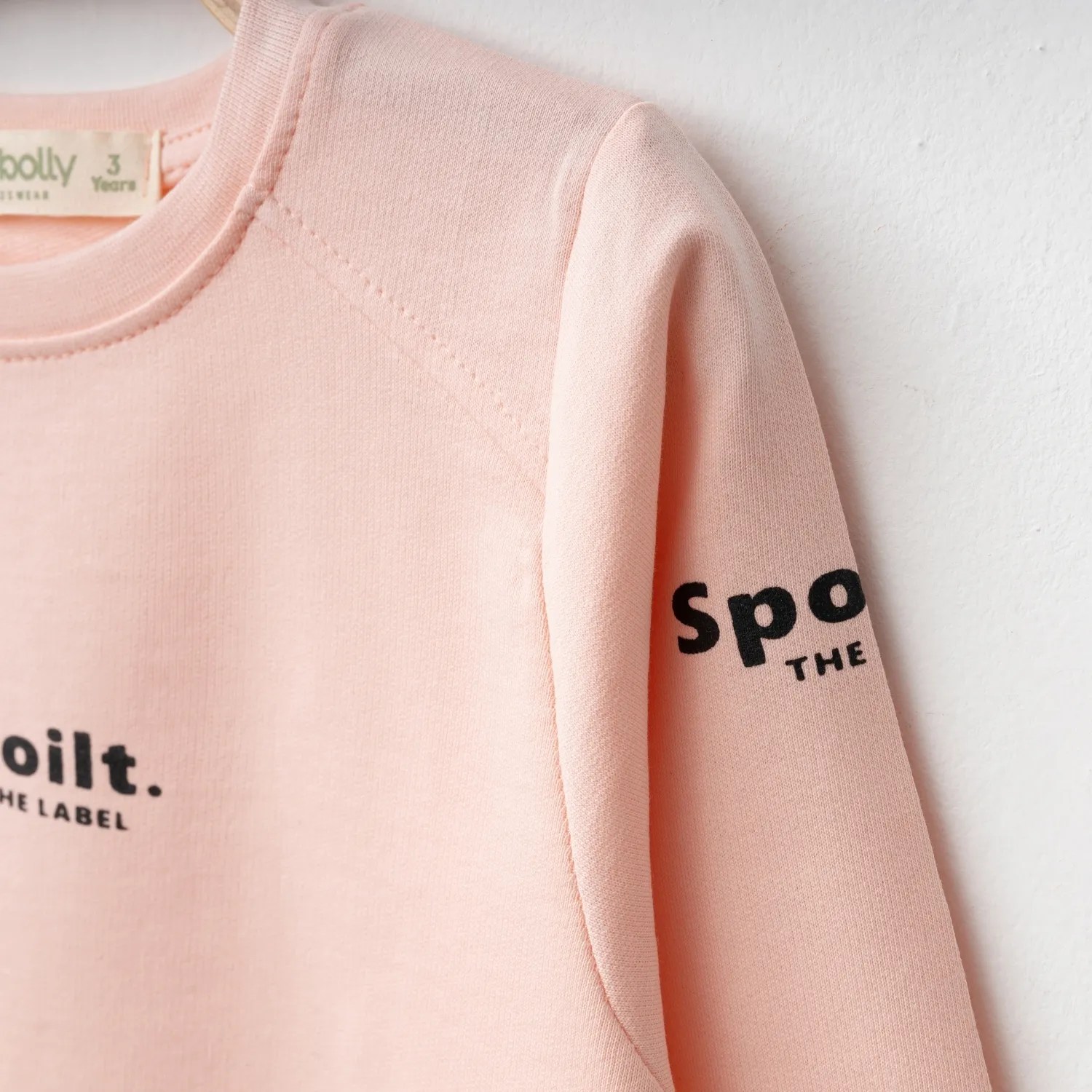 Bebolly Sweatshirt Spoilt Baskılı Pudra