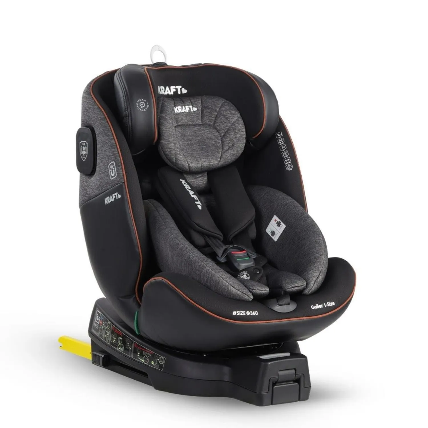 Kraft Galler I-Size Oto Koltuğu 0-36 Kg Koyu Gri