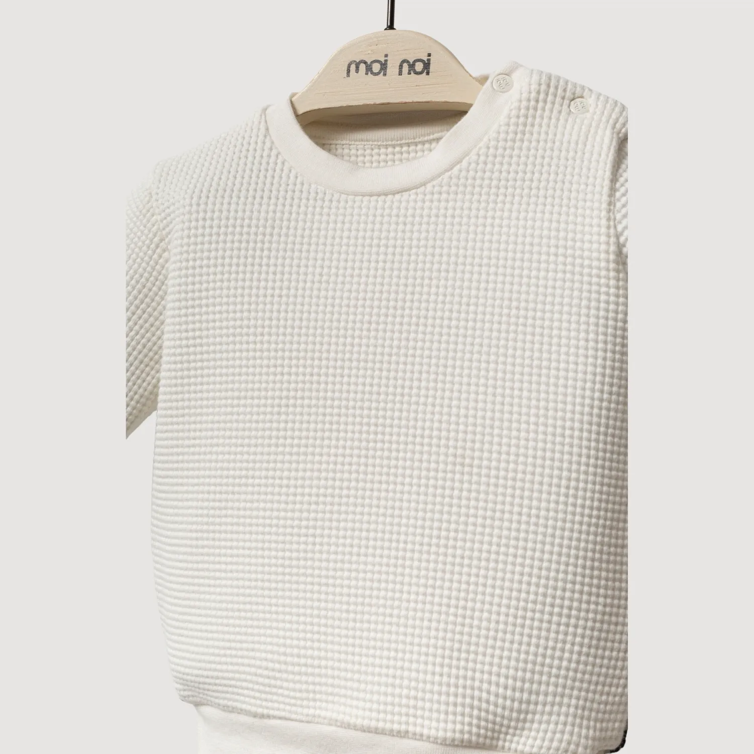 Moi Noi 2li Takım Waffle Ekru