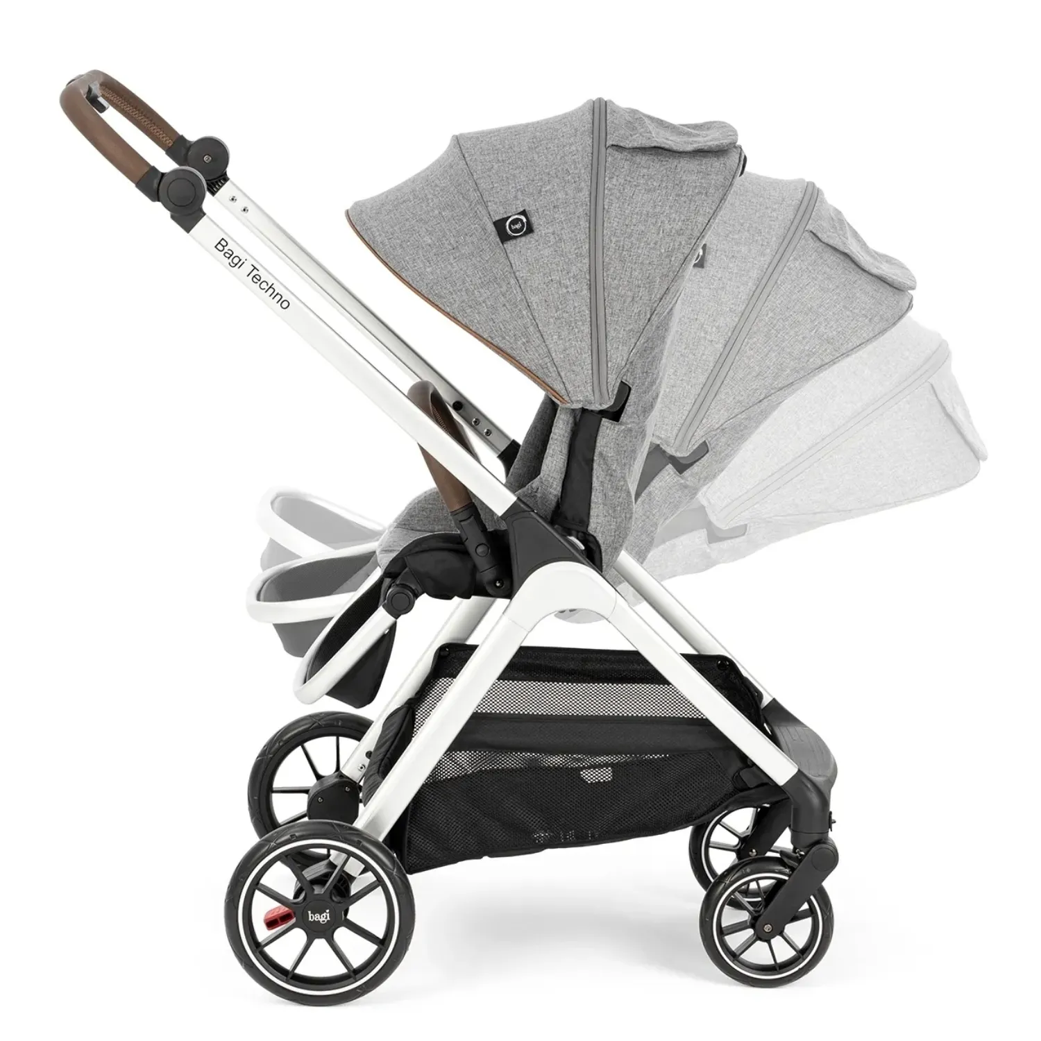 Bagi Techno Capsule Autofold Travel Sistem Bebek Arabası Gri