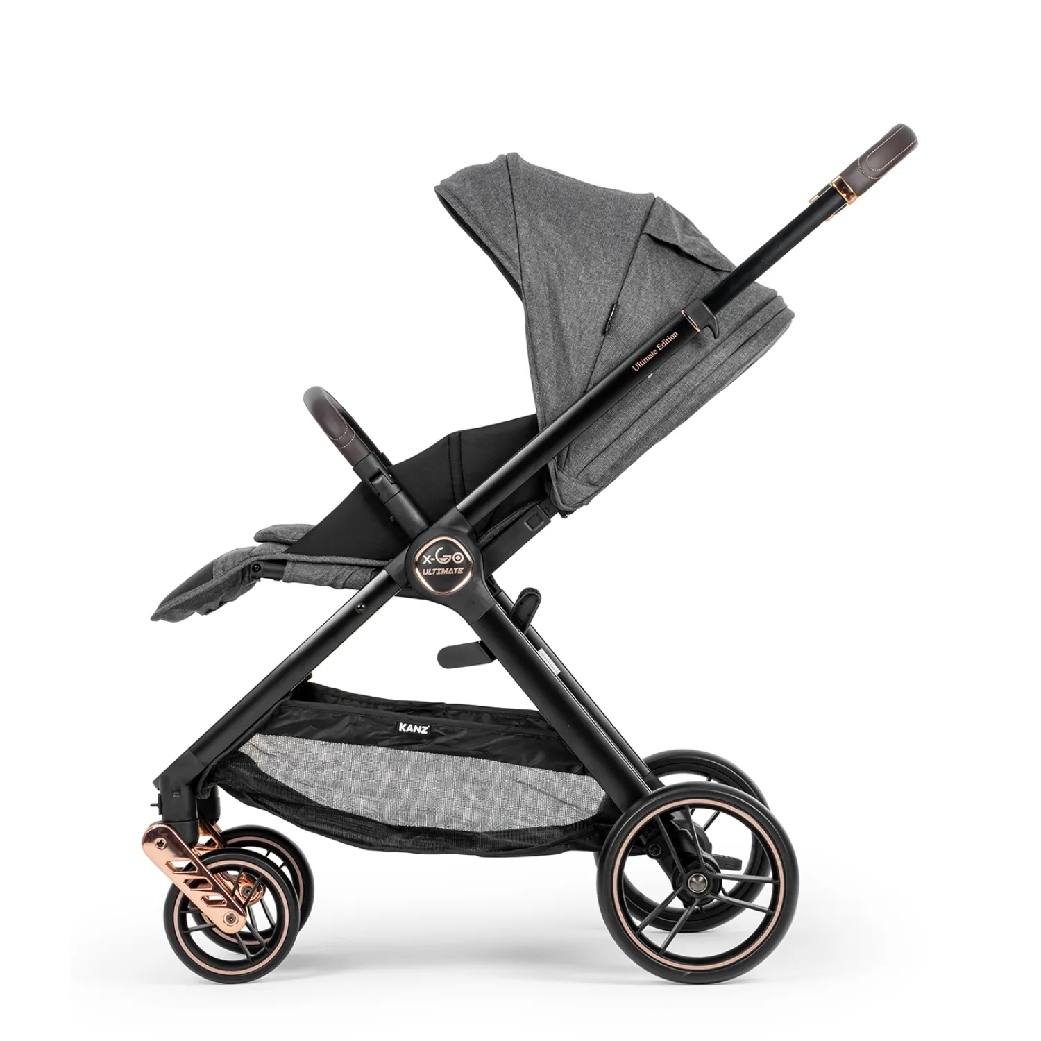 Kanz X-Go Ultimate Travel Sistem Bebek Arabası Rose Gold Gri