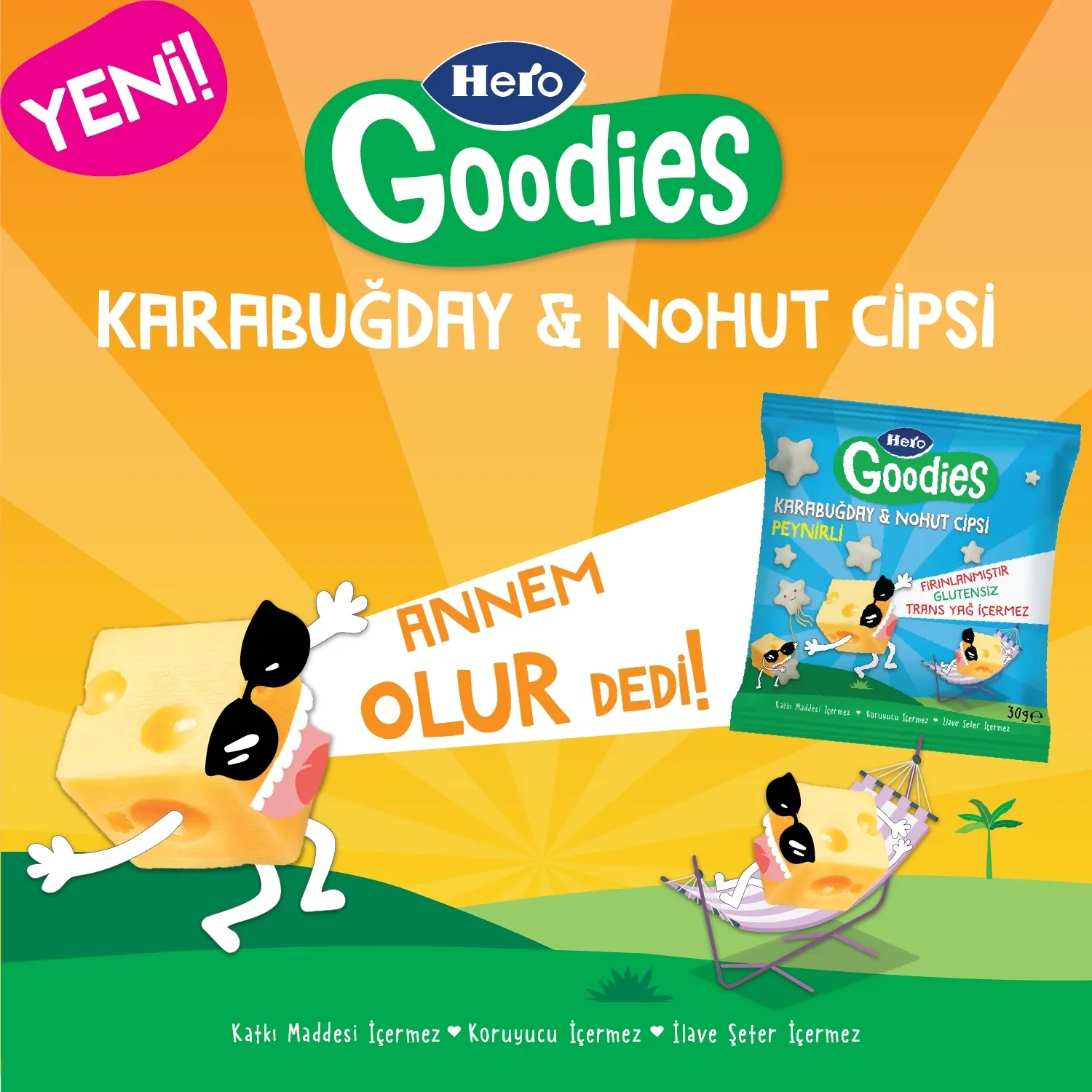 Hero Baby Goodies Peynirli Cips 30 gr