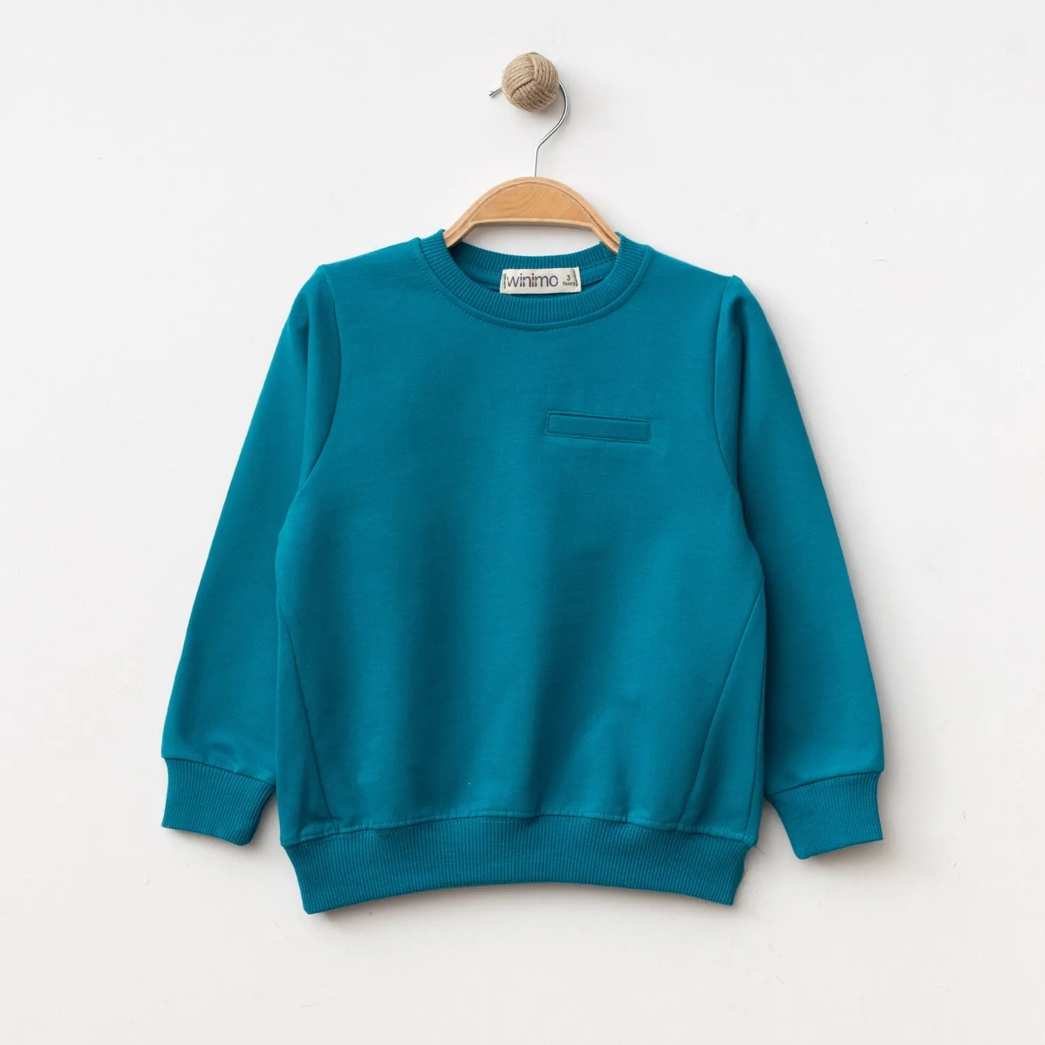 Winimo Sweatshirt Parçalı Basic Turkuaz