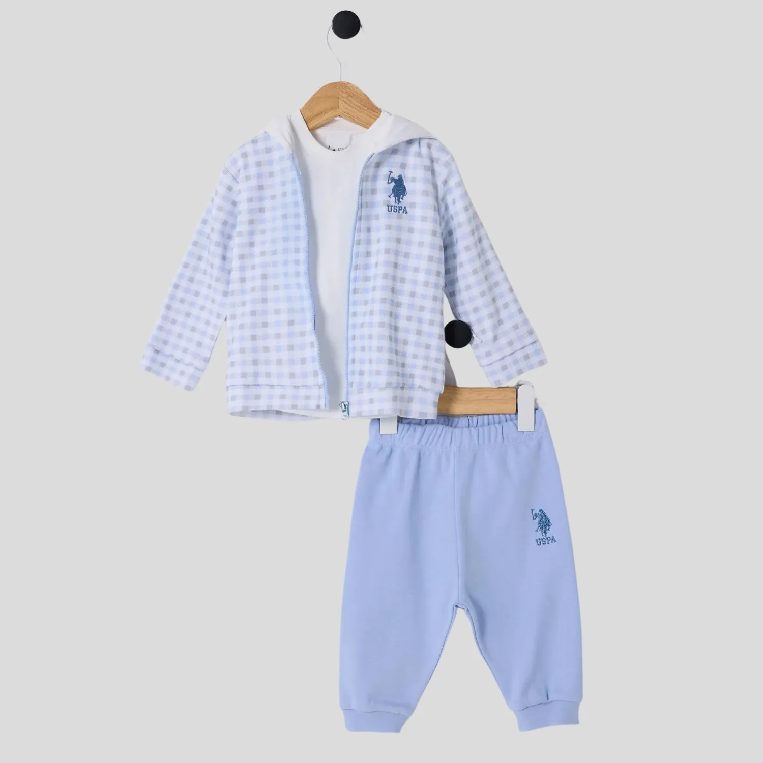 U.S. Polo 3lü Takım Beyaz
