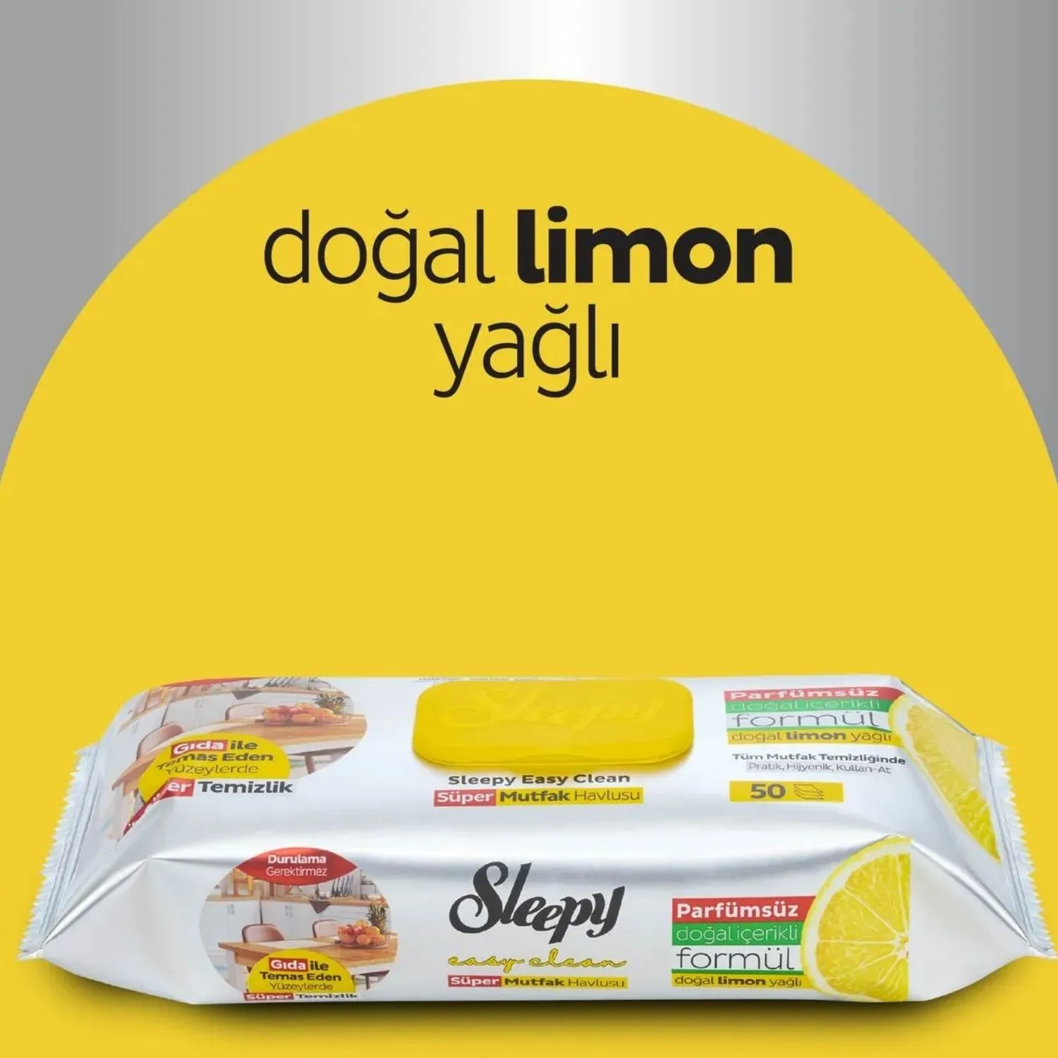 Sleepy Mutfak Havlusu Limon 50li