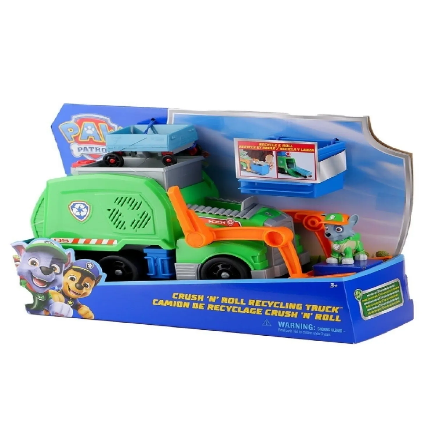 Paw Patrol Rocky Ile Crush N Roll Geri Dönüşüm Kamyonu