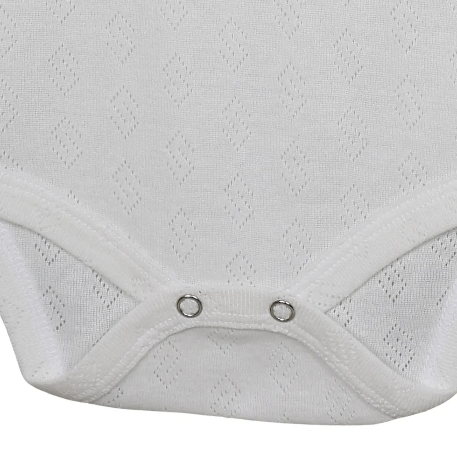 Hvc Bebek Atlet Body Jakarlı Pamuklu Küp Desenli Çıtçıtlı Zıbın Beyaz 5'li Set Unisex