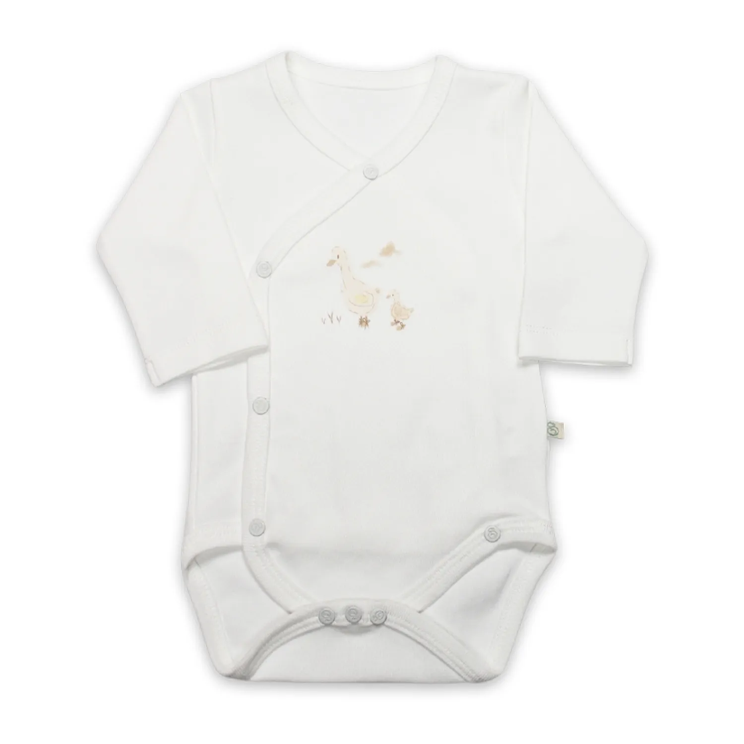 Bistyle Body Uzun Kol Welcome Baby Duck Sarı - Ekru