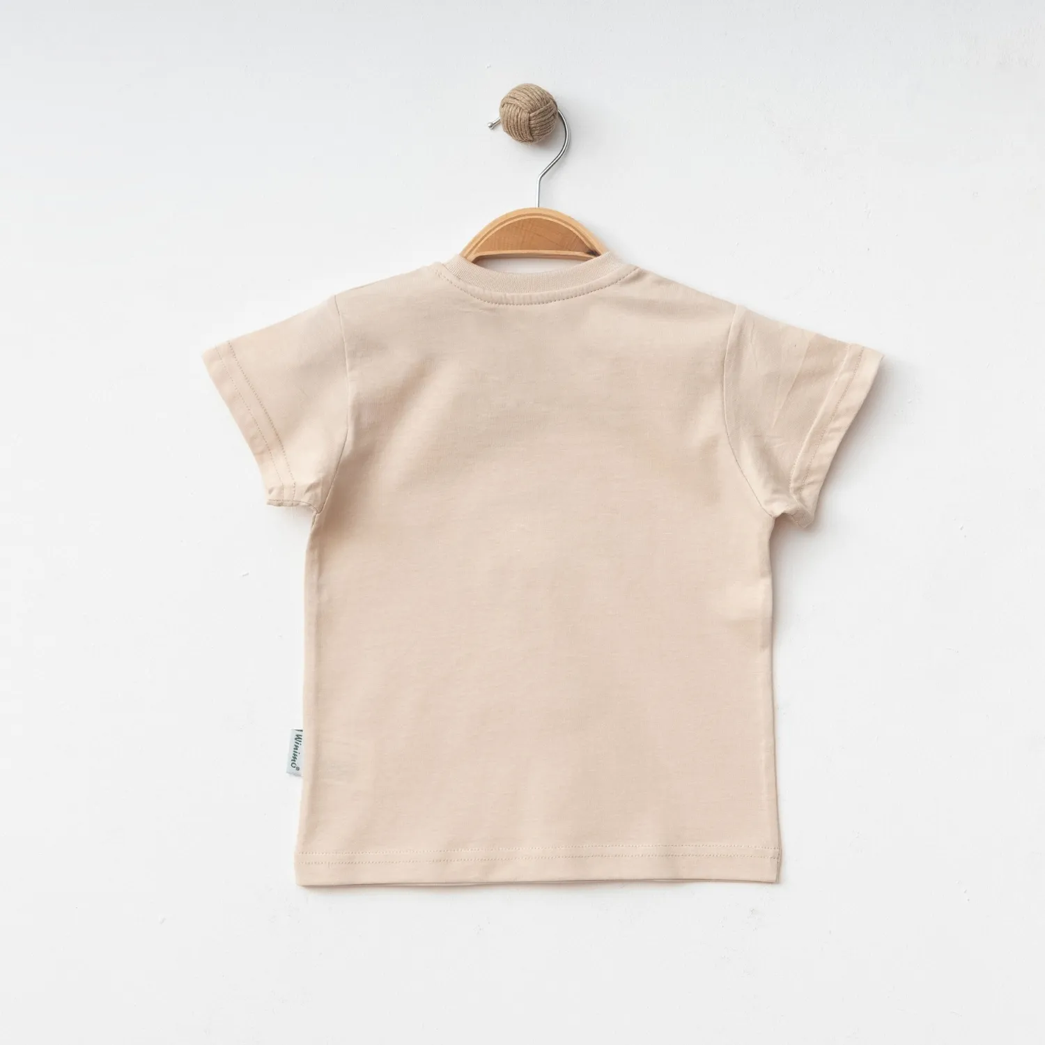 Winimo T-shirt Tenis Raketi Baskılı Bej