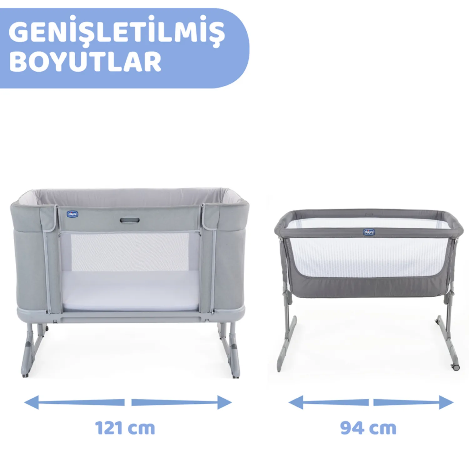 Chicco Next2me Forever Anne Yanı Beşik Cool Grey