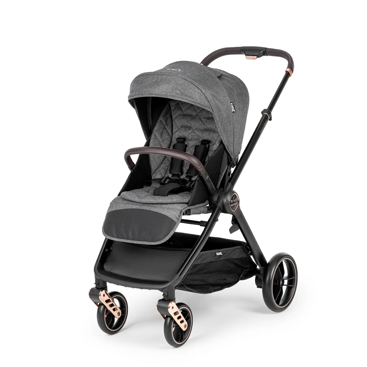 Kanz X-Go Ultimate Travel Sistem Bebek Arabası Rose Gold Gri
