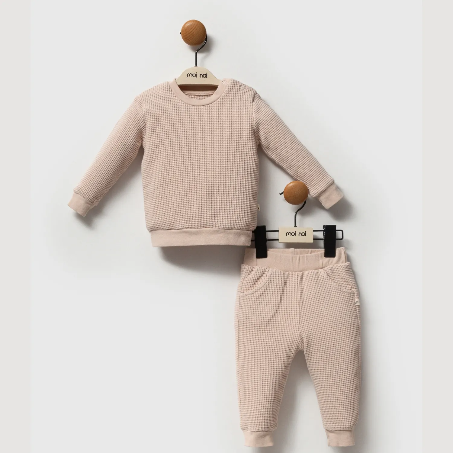 Moi Noi 2li Takım Waffle Bej