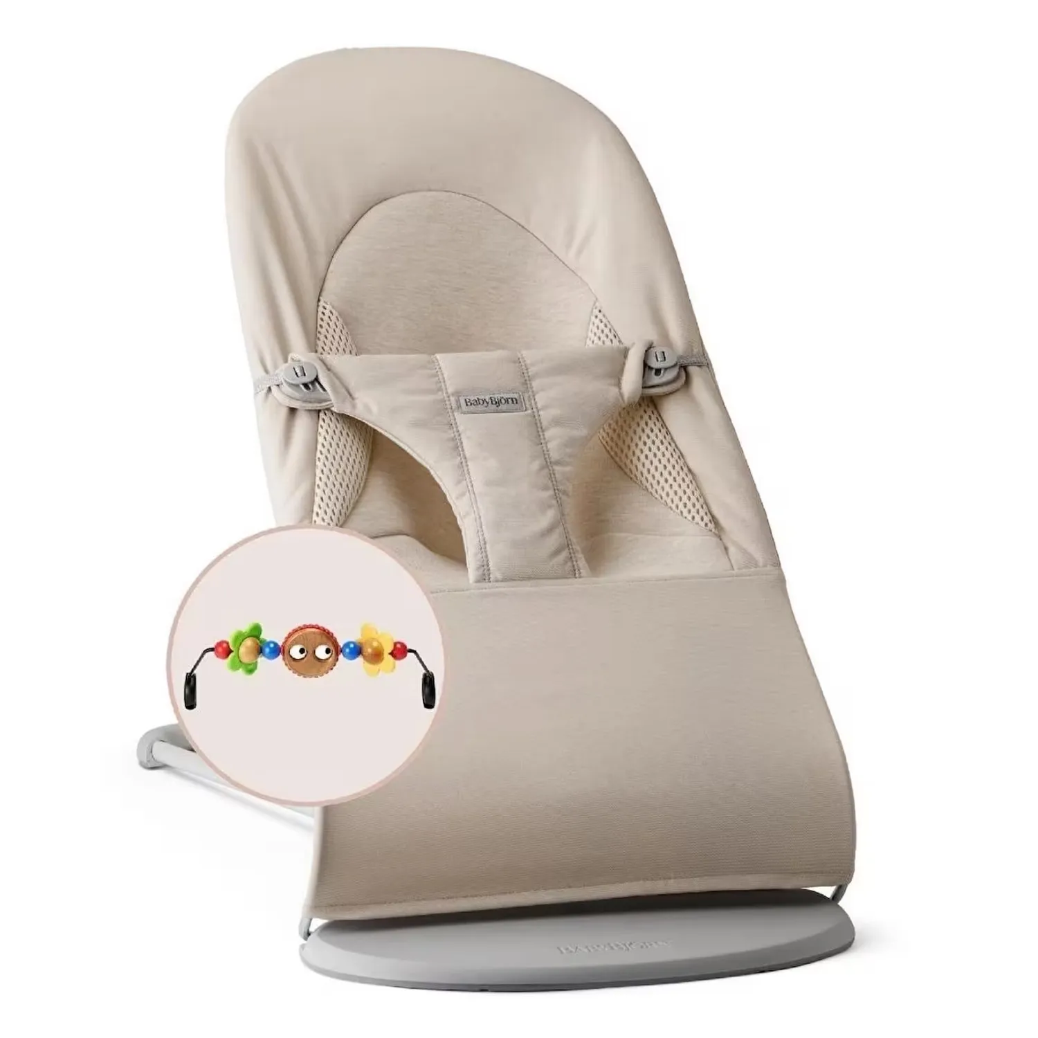 Babybjörn Balance Soft Ana Kucağı Oyuncaklı Woven Cotton Jersey Tri Fabric Light Beige