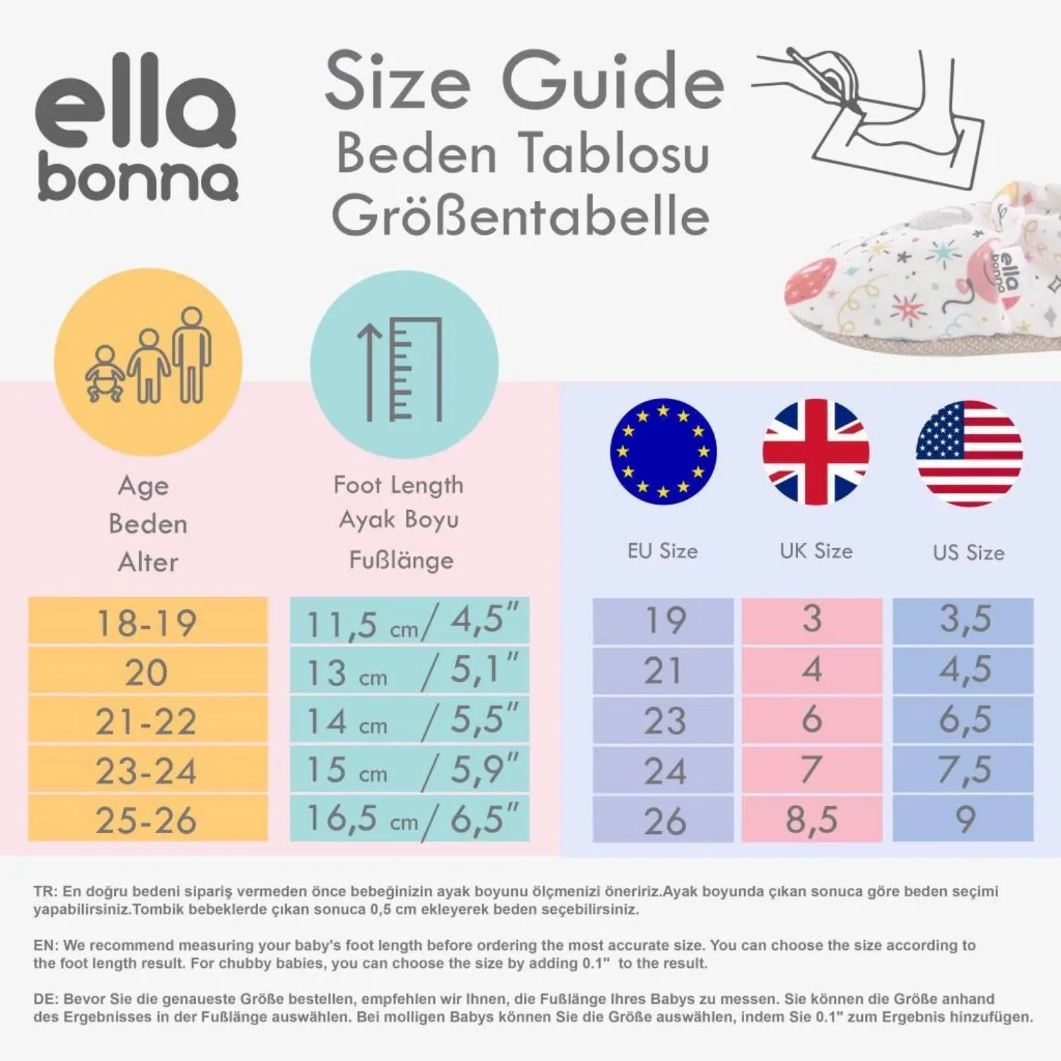 Ella Bonna Patik Kaydırmaz Taban Gökyüzü